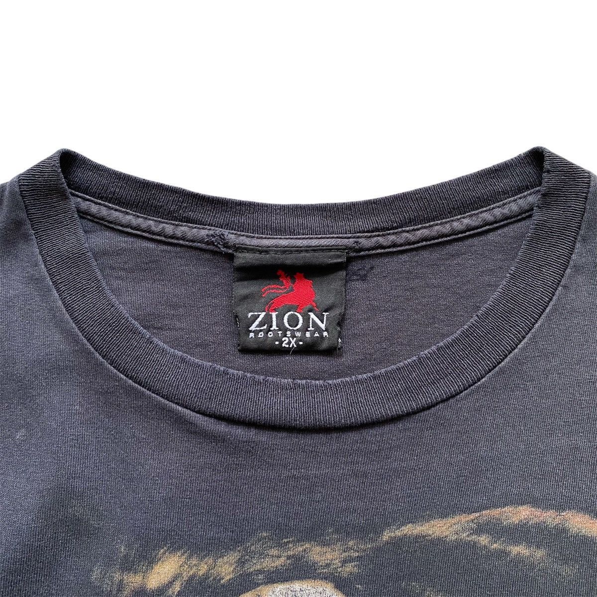 Band Tees × Bob Marley × Zion Rootswear Vintage Bob Marley Sun Faded Tshirt Zion Tag Made in Usa Size US XXL / EU 58 / 5 - 4 Thumbnail