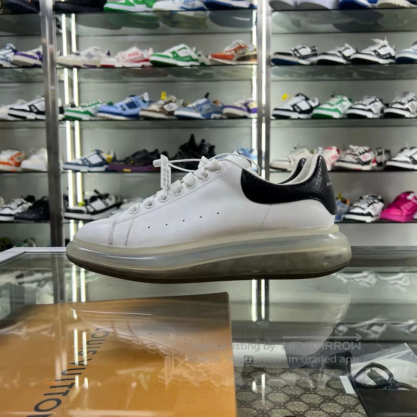 Alexander McQueen alexander mcqueen black heel air cushion sneakers. Size US 10 / EU 43 - 2 Thumbnail