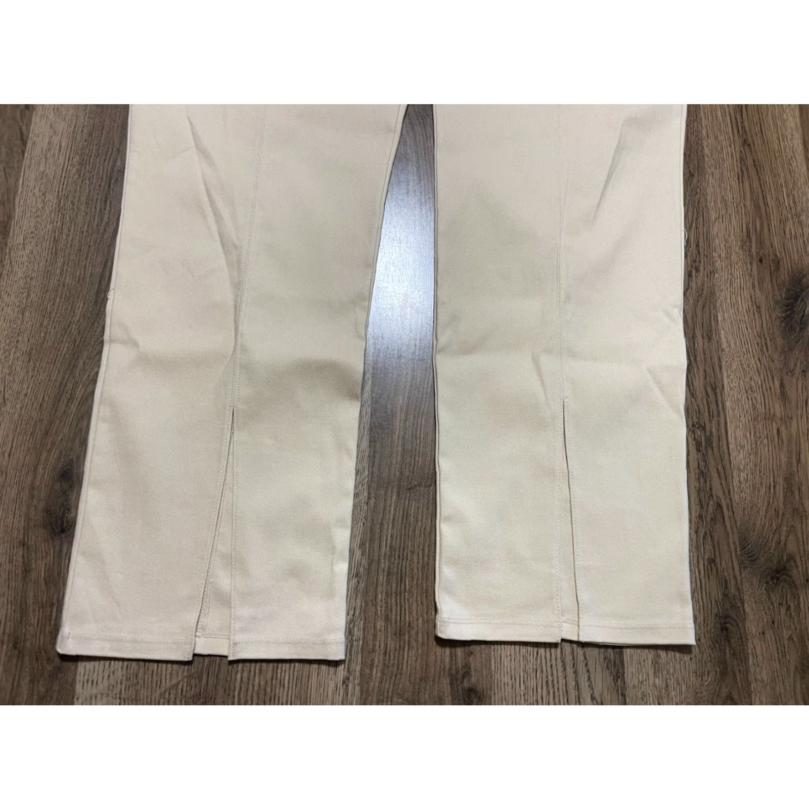 Vintage No Boundaries Pants Women 3XL Ivory Cream Skinny Pull On NWT Wide Inseam 29 Ankle Casual Shoes Size 40" / US 18 - 3 Thumbnail