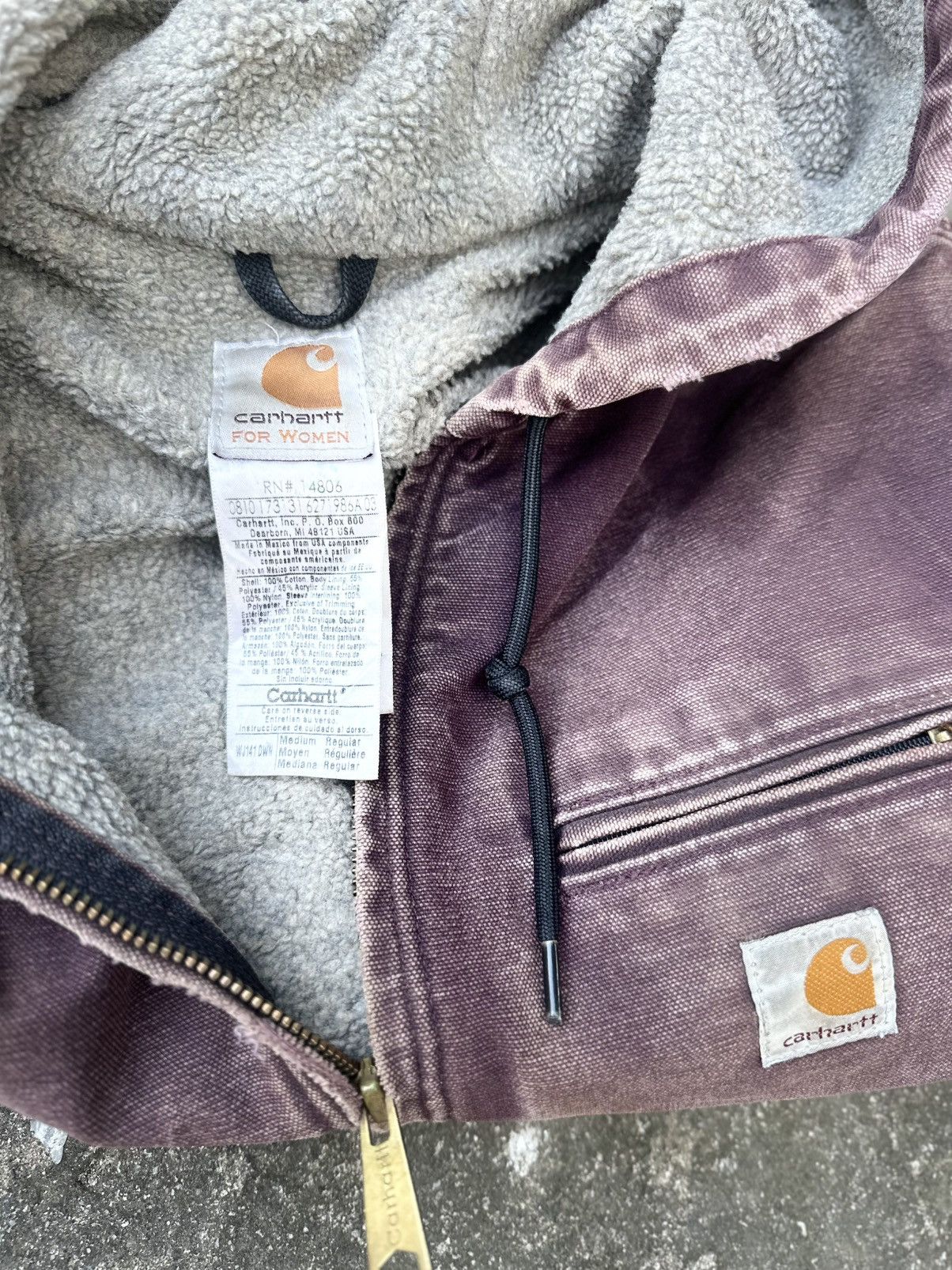 Carhartt Beautiful Faded Purple Vintage Carhartt Hooded Jacket Size US S / EU 44-46 / 1 - 7 Thumbnail