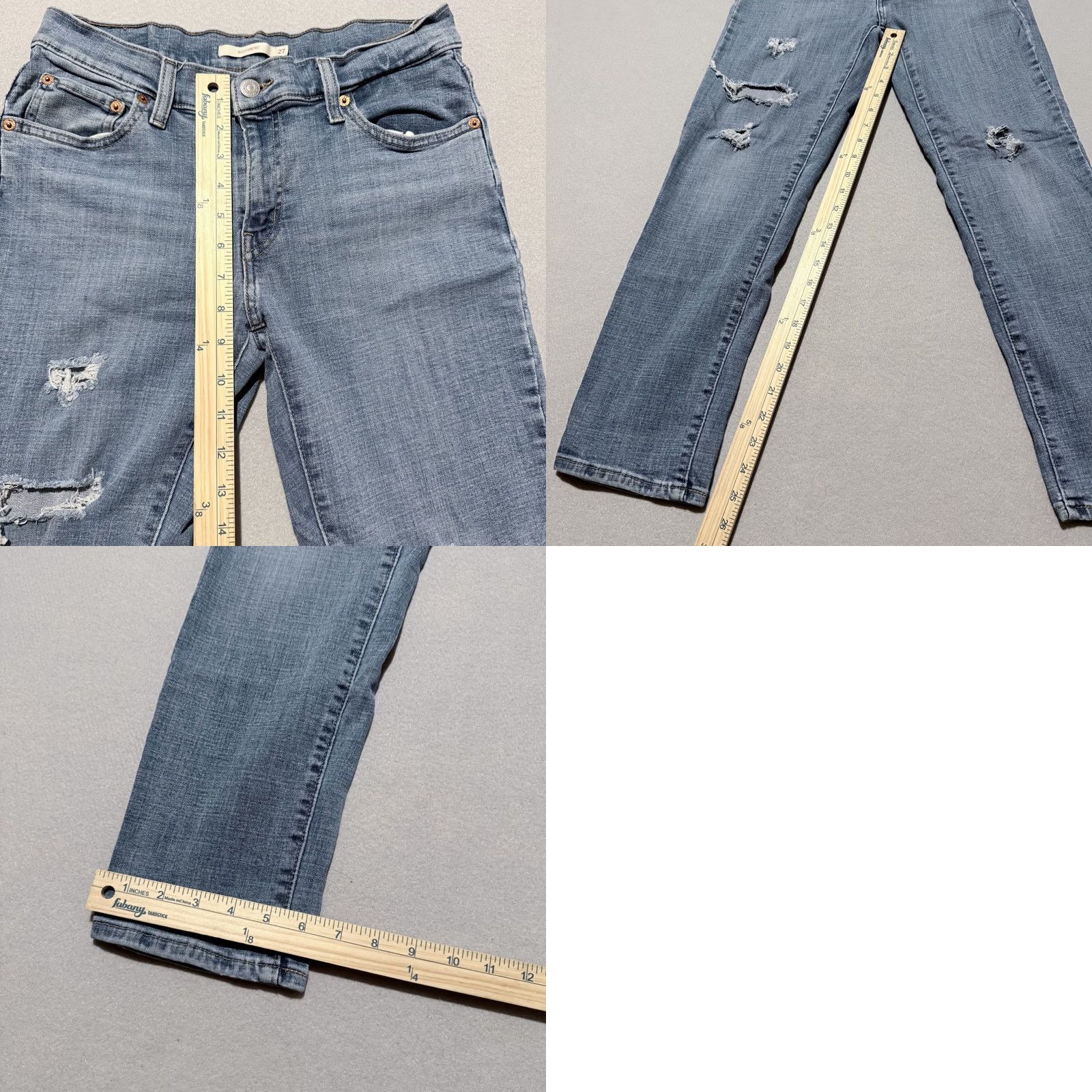 Levi's Levi’s Jeans Blue Distressed Mid Rise Zip Levi’s Women 27 Jeans 5-Pocket City Hipster 90s Vintage Mens Womens Boys Girls Size 27" / US 4 / IT 40 - 9 Thumbnail