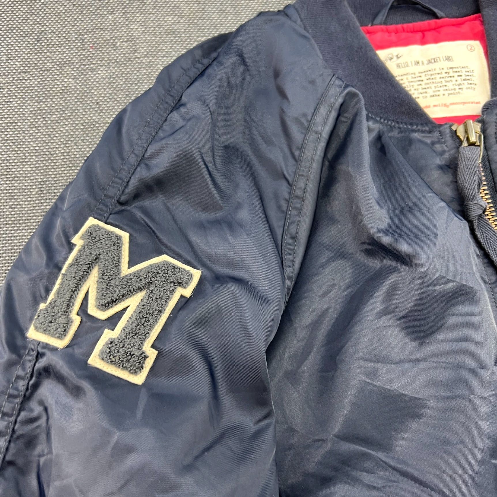 Vintage VINTAGE Odd Molly Womens Bomber Jacket Size 2 Patchwork Embroidered Blue Full Zip Navy Size XS / US 0-2 / IT 36-38 - 4 Thumbnail