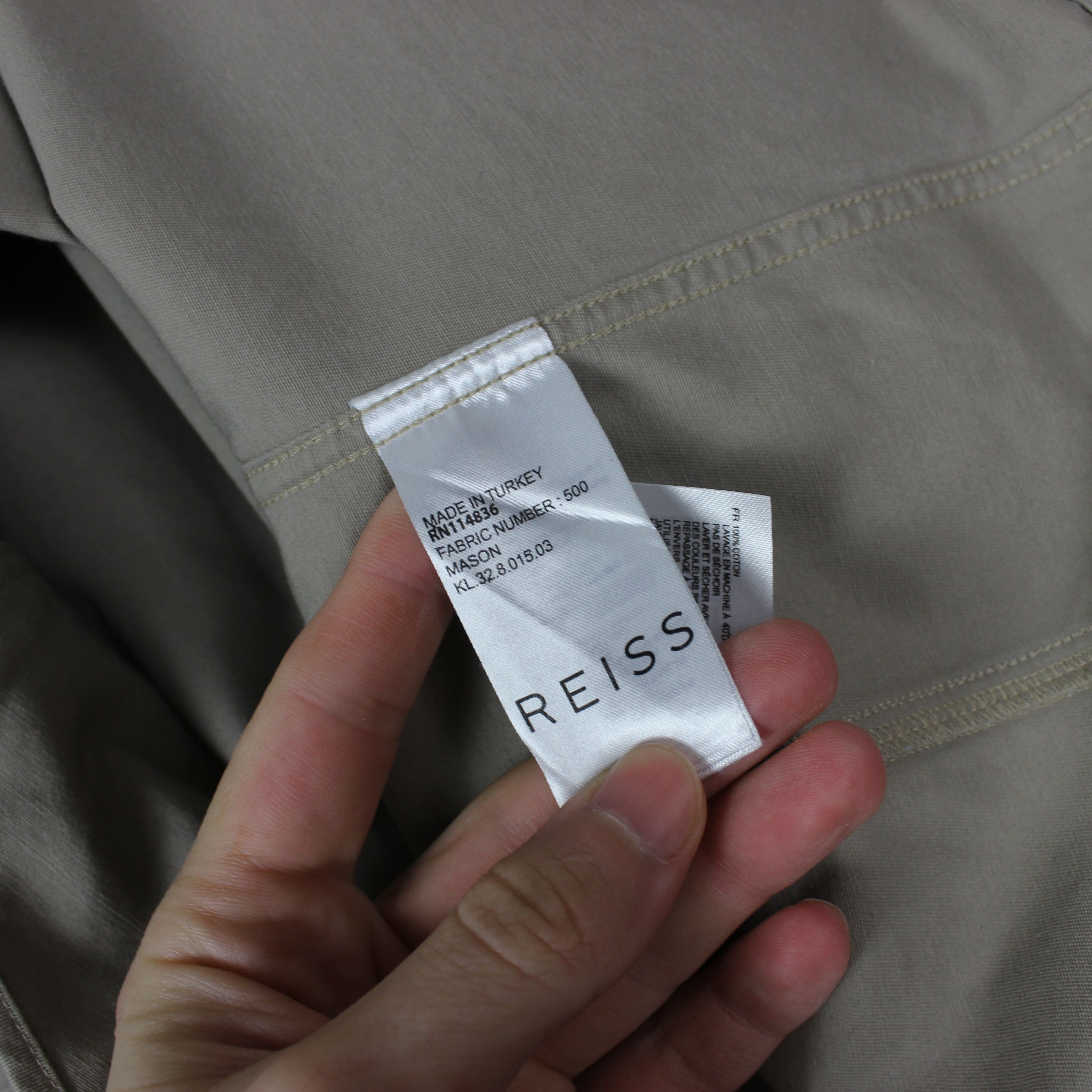 Reiss Reiss shirt men cotton multipockets M beige Size US M / EU 48-50 / 2 - 6 Thumbnail