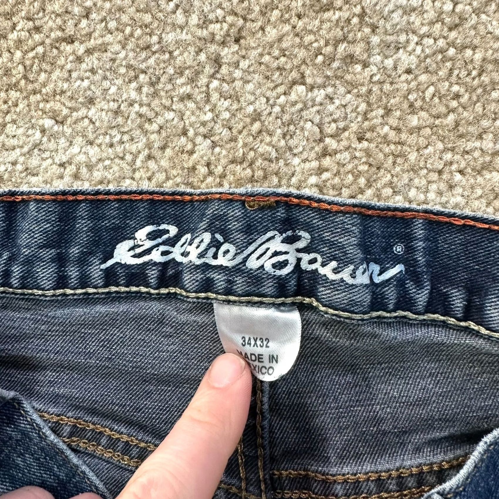 Eddie Bauer Eddie Bauer Jeans Men's 34x32 Blue Denim Straight Leg 5-Pocket Regular Waist Blue Denim Jeans Mens Size US 34 / EU 50 - 4 Thumbnail