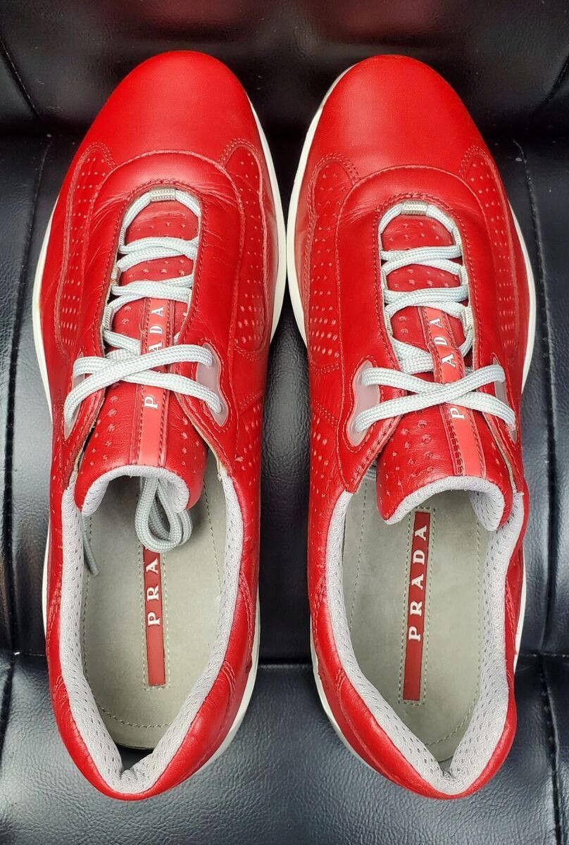 Prada Prada Americas Cup Cherry Red sz US9 Size US 9 / EU 42 - 2 Thumbnail