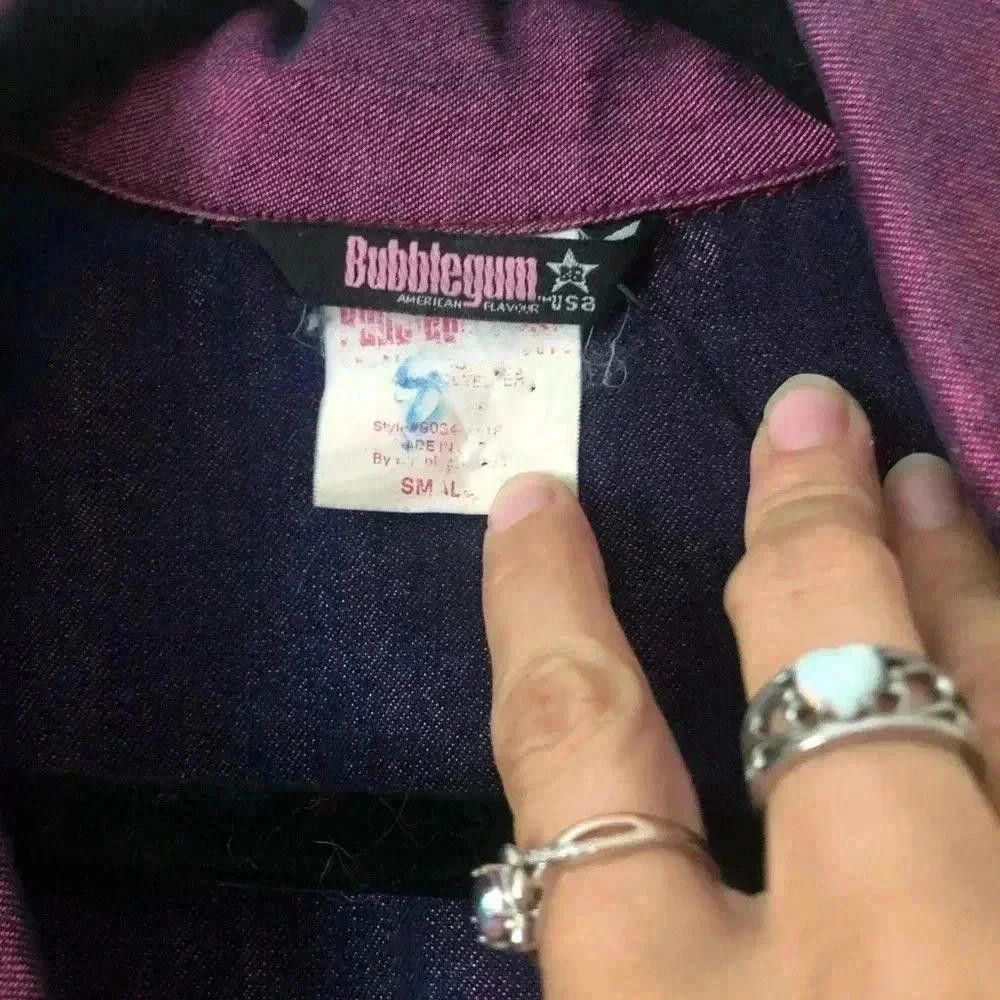 Designer Bubblegum Vintage Denim Jacket - Purple - Small Size S / US 4 / IT 40 - 3 Thumbnail