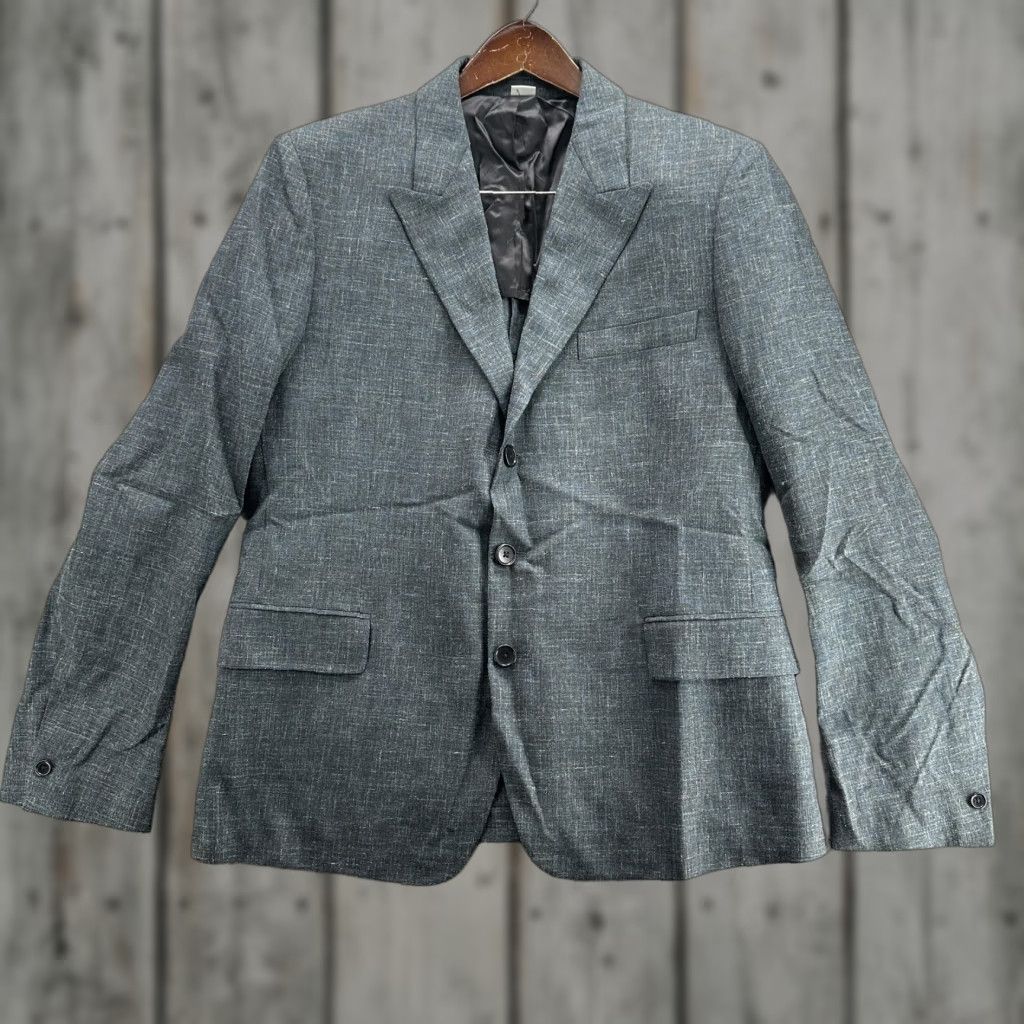 Stella McCartney STELLA MCCARTNEY Sport Coat / Blazer Men 54 Gray Wool Linen 2-Piece Notch Lapel 3-Button Italy Regular size 54 Mens Size 54R - 1 Thumbnail