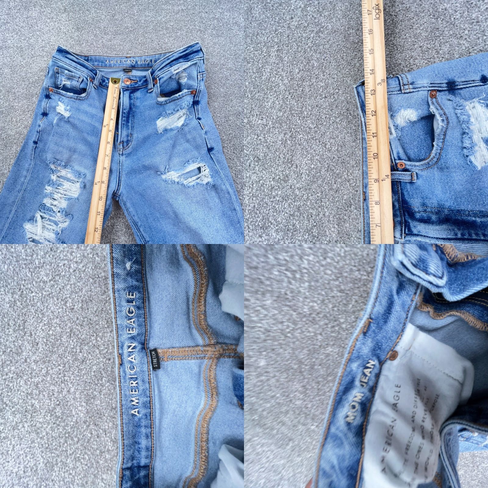 American Eagle Outfitters American Eagle Outfitters Jeans Women Mom Jean High Rise Waist Med Wash Distressed Blue 27 Inseam 2 Size 26" / US 2 / IT 38 - 8 Thumbnail