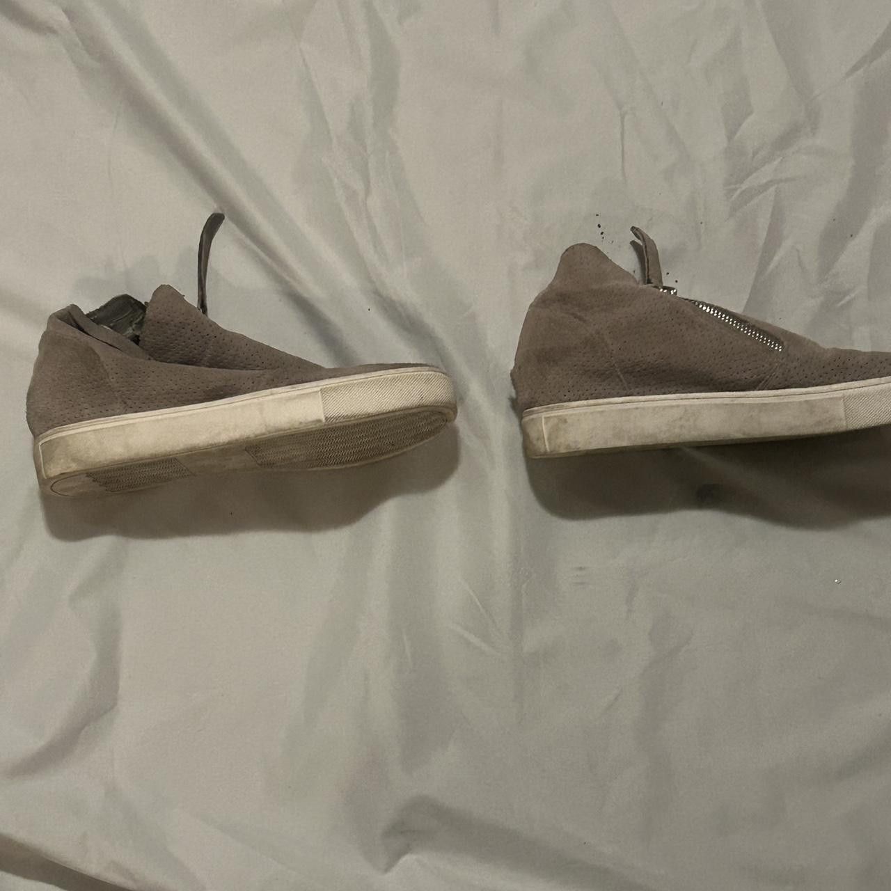 Steve Madden Steve Madden Gray Suede Zip Wedge Sneakers Size US 6 / IT 36 - 3 Thumbnail