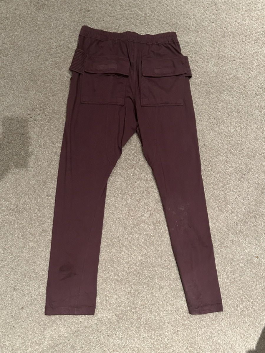 Rick Owens Rick owen’s drkshdw creatch cargo sweatpants burgundy Size US 34 / EU 50 - 5 Thumbnail