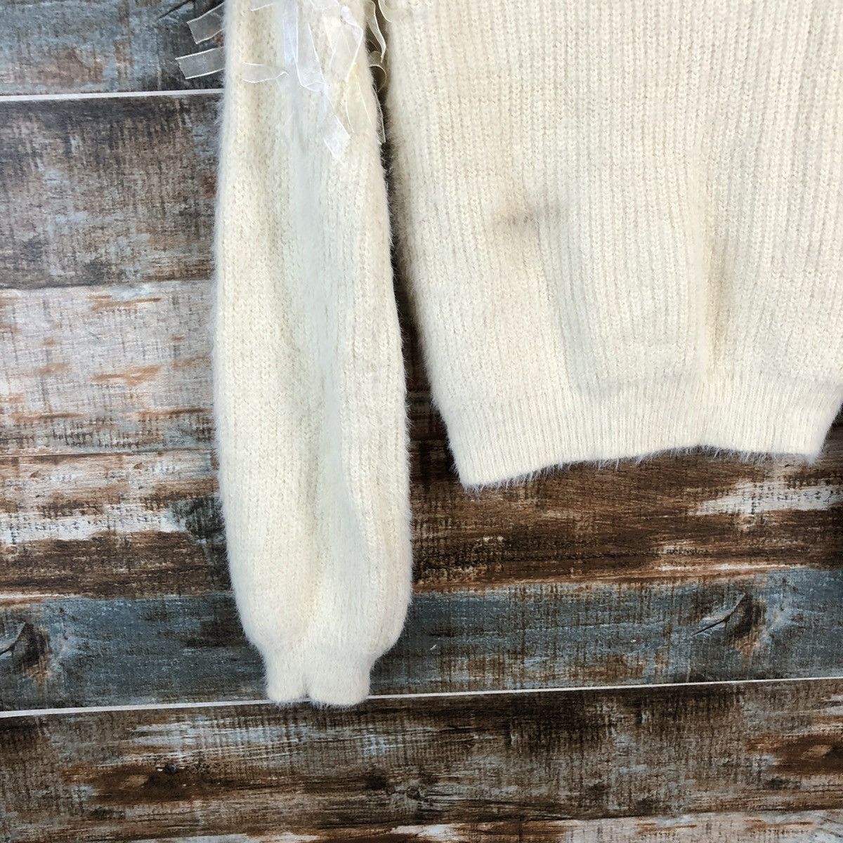 Homespun Knitwear × Majestic DLL Majestic Legon mohair Cream Knitwear #C236 Size M / US 6-8 / IT 42-44 - 17 Thumbnail