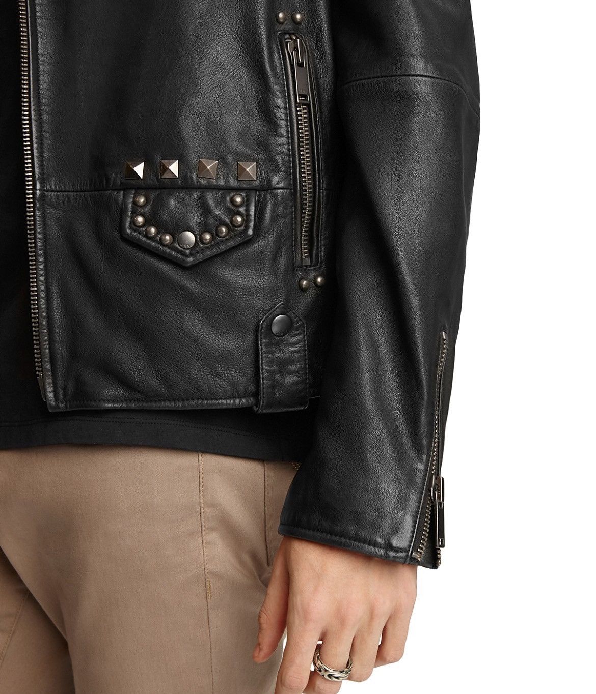 John Varvatos Misfits studded leather biker jacket size medium Size US M / EU 48-50 / 2 - 10 Thumbnail