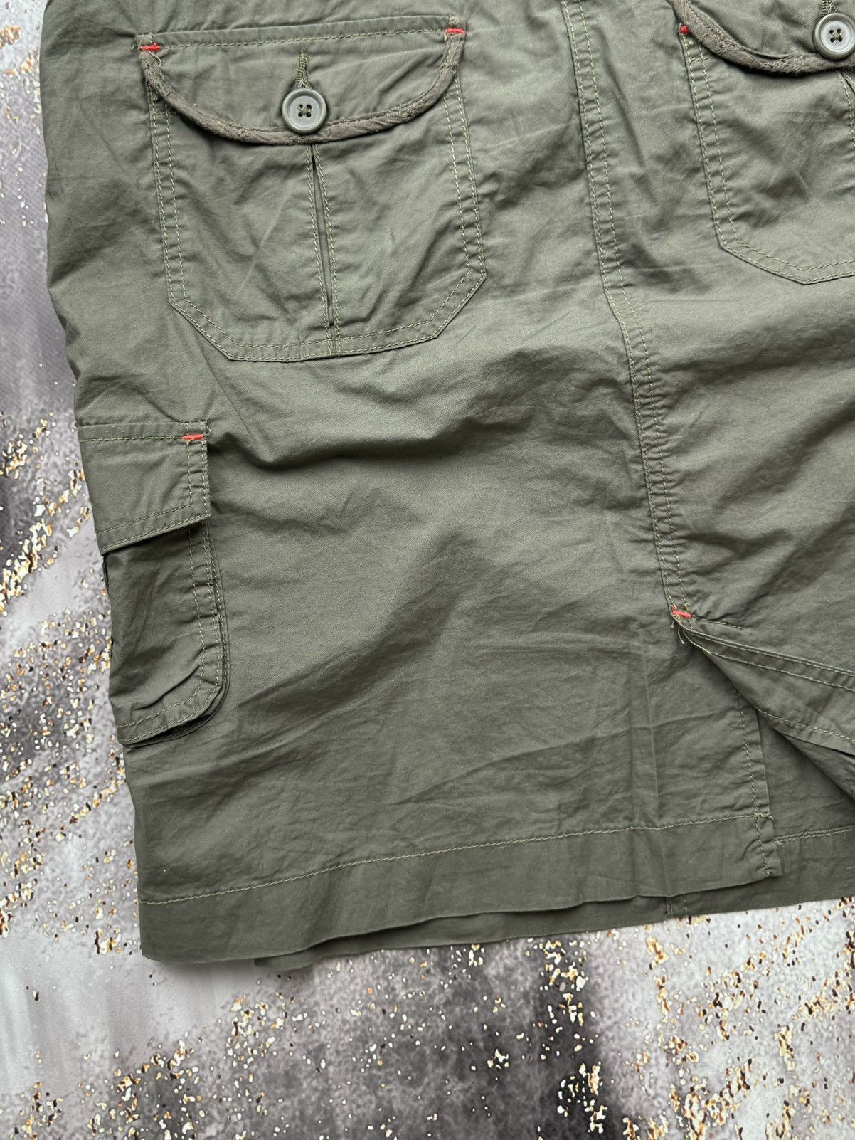 Japanese Brand Vintage Cargo Multi Pocket Mini Skirt Size 30" / US 8 / IT 44 - 8 Thumbnail