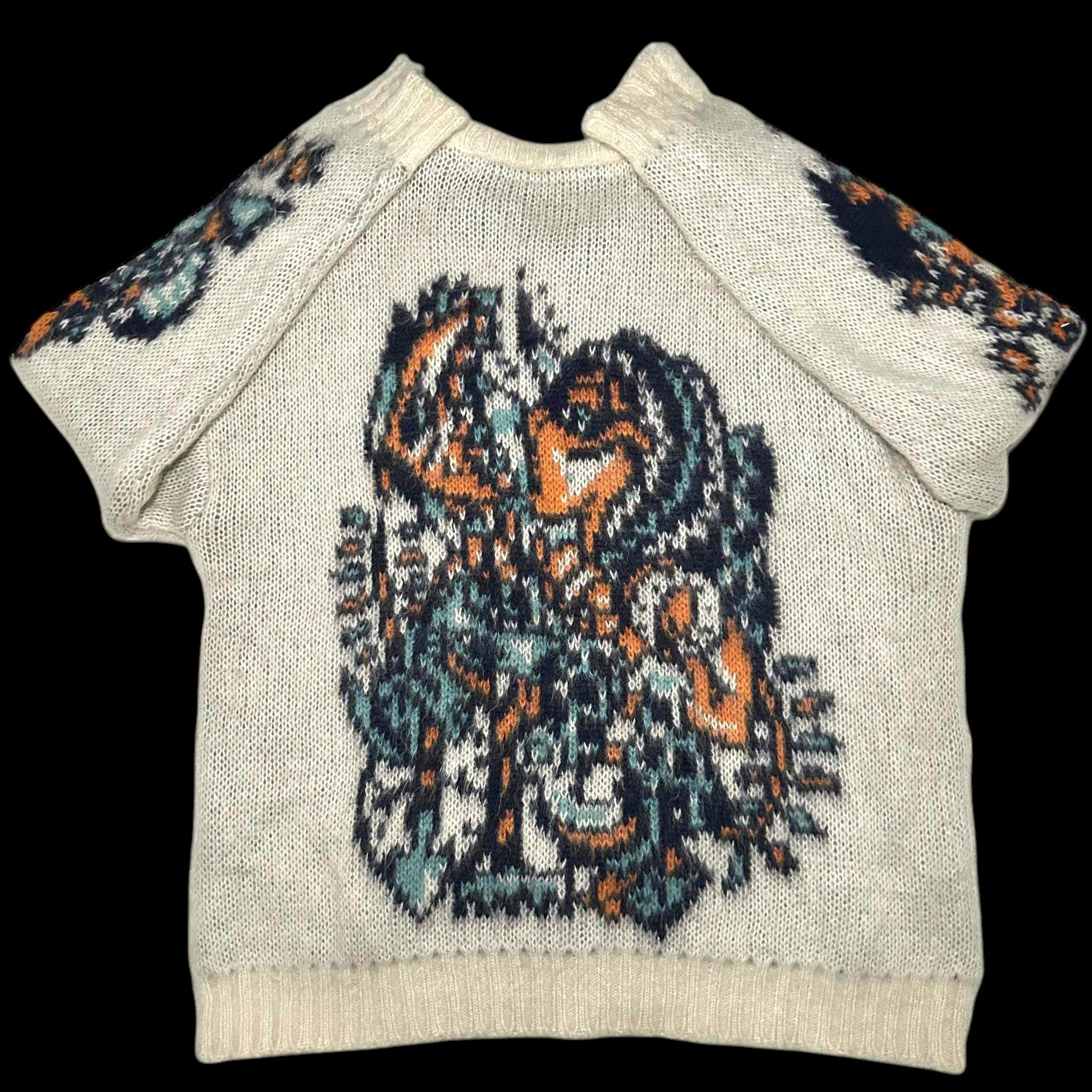 Y/Project Y/Project White Jacquard Motif Mohair Sweater (Fits XXL) Size US M / EU 48-50 / 2 - 2 Thumbnail