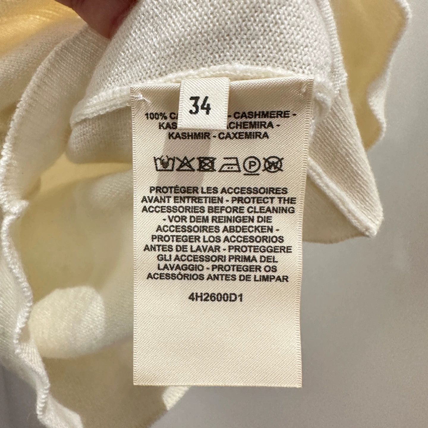 Hermes Hermes may799 Logo Steel Buckle Cashmere SS 34 Size XS / US 0-2 / IT 36-38 - 4 Thumbnail