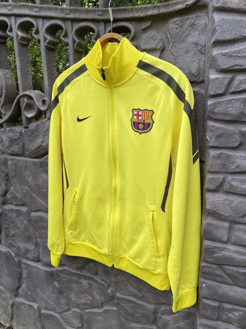 Nike × Vintage Nike FC Barcelona Jacket Yellow Black Mens Full Zip Track Size US M / EU 48-50 / 2 - 3 Thumbnail