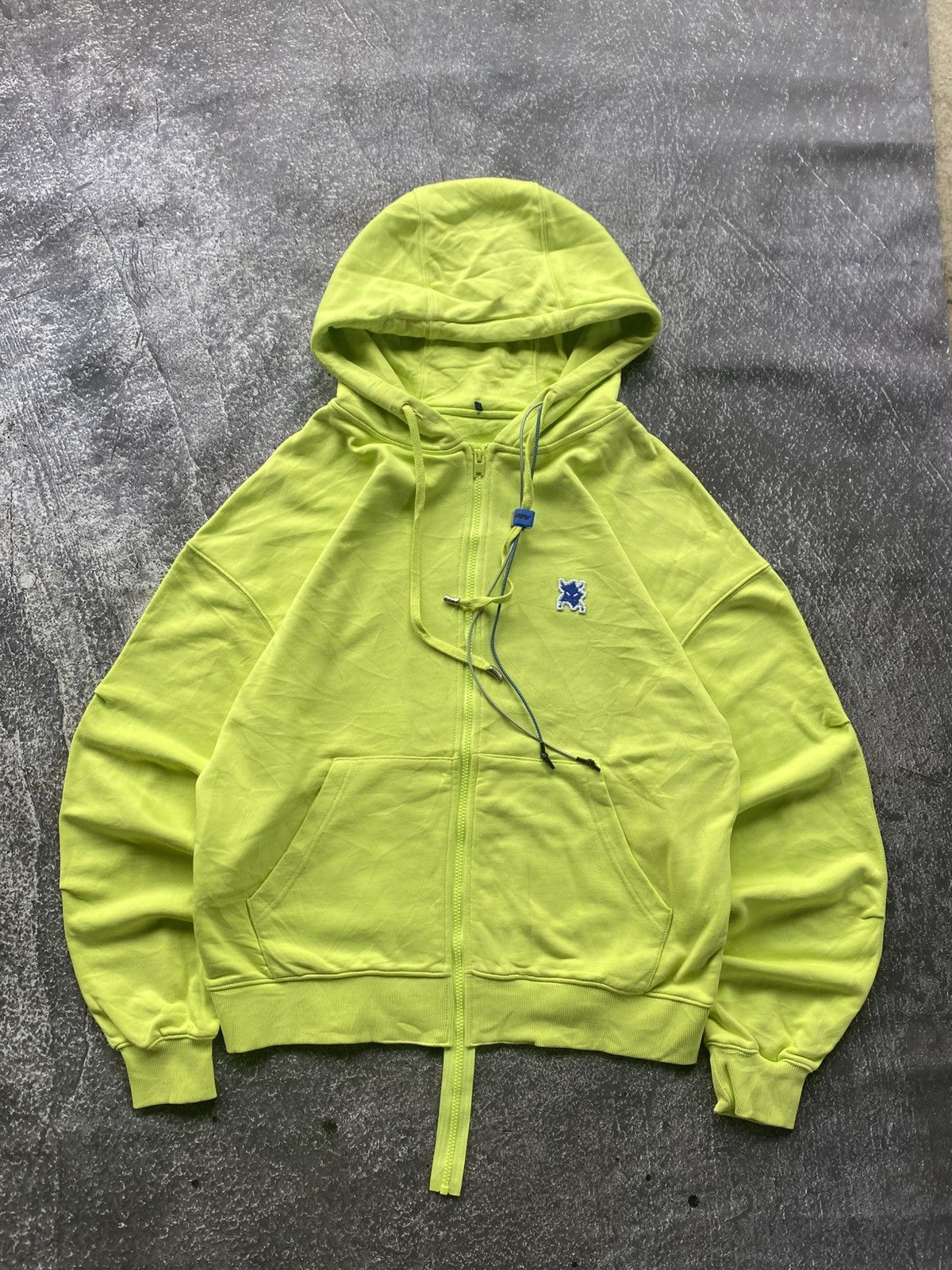 ★ADERERROR★ Fluic logo hoodie zipup Green NO LOGO Zipper Hood Sweatshirt – Kate's Logos Uniforms +
