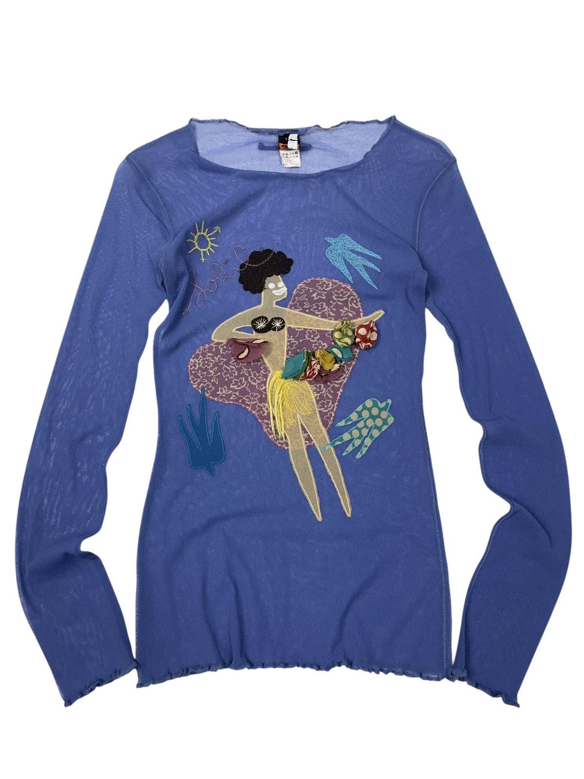 Jean Paul Gaultier Vintage Jean Paul Gaultier Soleil Hawaiian Girl Mesh Top Size S / US 4 / IT 40 - 3 Thumbnail