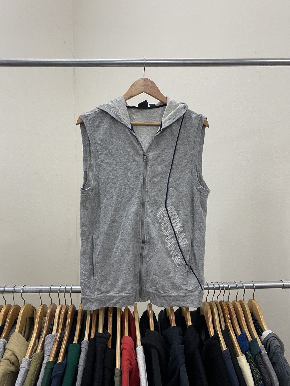 Armani Exchange × Designer SUMMER 2013 HOODED VEST ARMANI EXCHANGE PUNK GRUNGE LGB Size US M / EU 48-50 / 2 - 1 Thumbnail