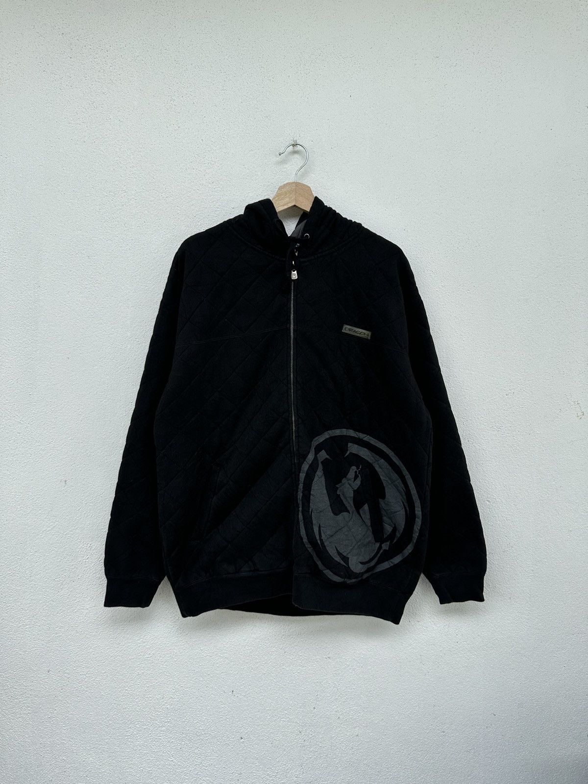 image of Skategang x Vintage Dragon Skateboard Sweater Hoodie in Black, Men's (Size Medium)