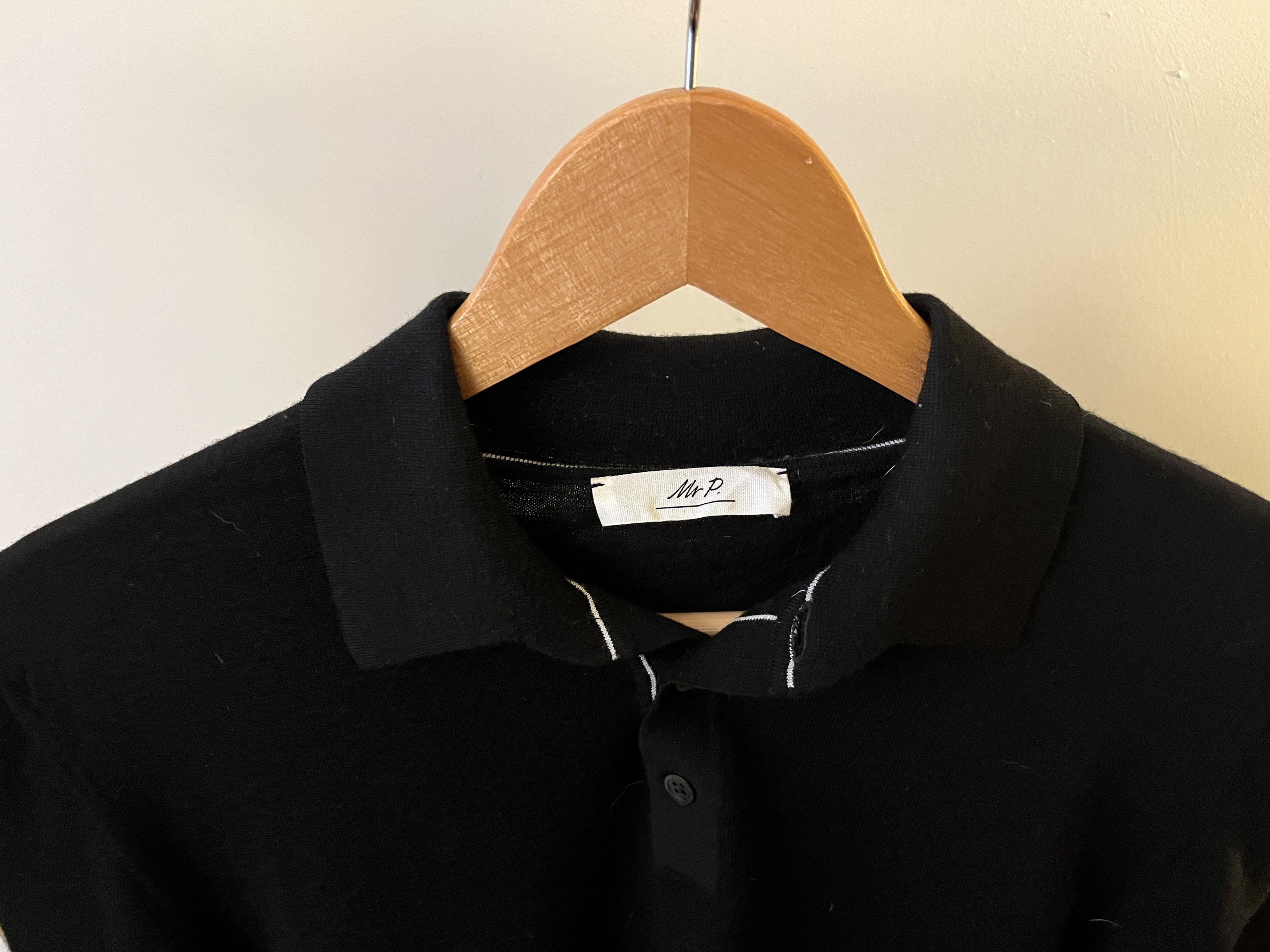 Mr P. Mr. P. Merino Wool polo shirt, XS Size US XS / EU 42 / 0 - 2 Thumbnail