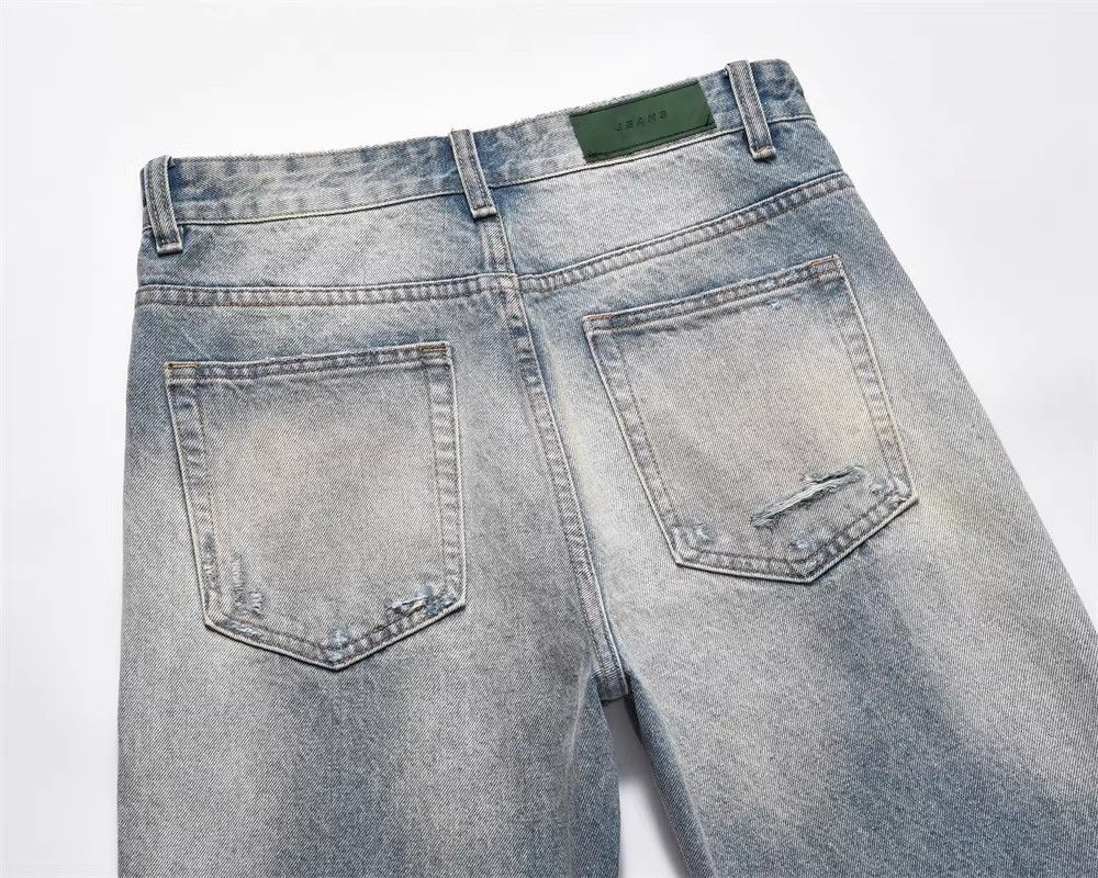 Japanese Brand × Jean Men's street style washed dirty ripped jeans Size US 32 / EU 48 - 4 Thumbnail
