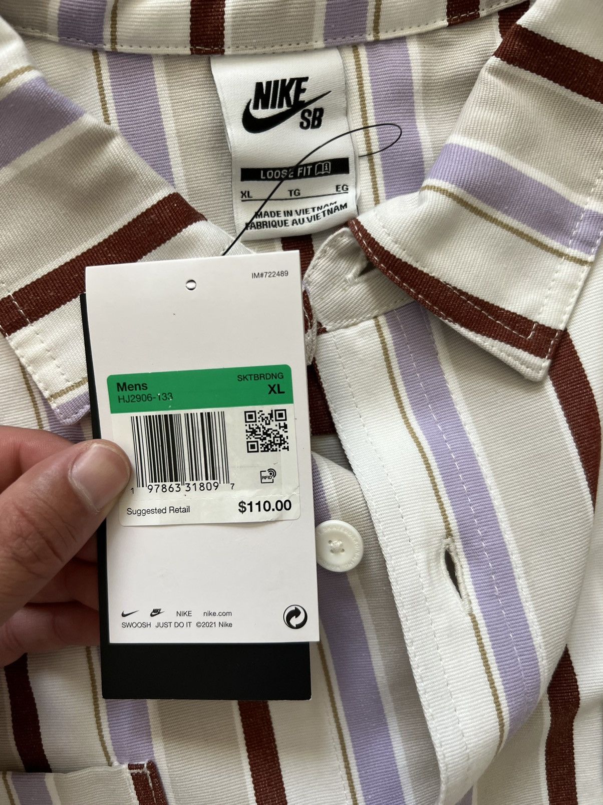Nike SB Nike SB Skateboarding Long Sleeve Striped Shirt Size US XL / EU 56 / 4 - 7 Thumbnail