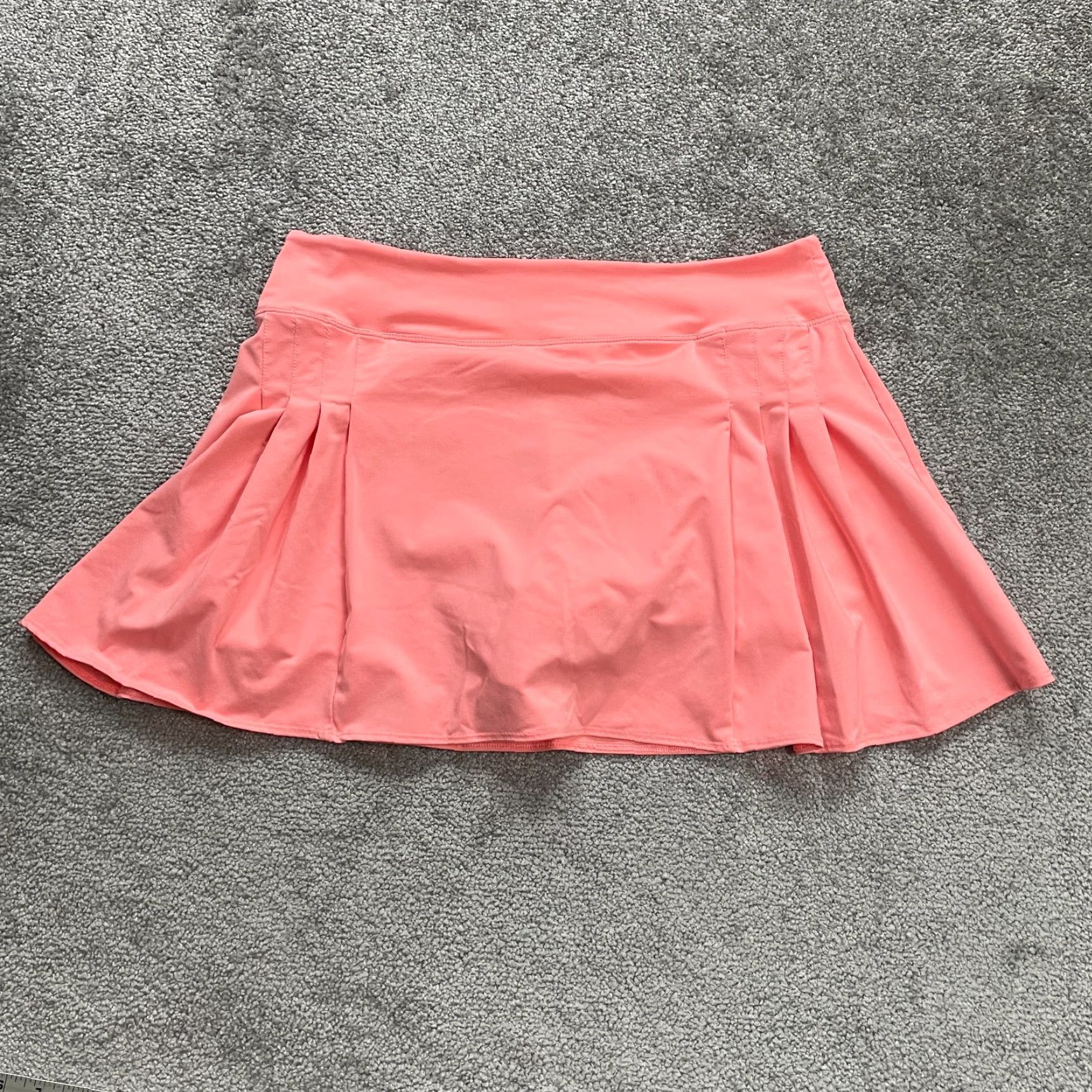 Rainbow Rainbow Tree Skirt Mini Skort Womens L Orange Peach Active A-Line Pleated Tennis Capable Breathable Lightweight Size 36" / US 14 / IT 50 - 2 Thumbnail
