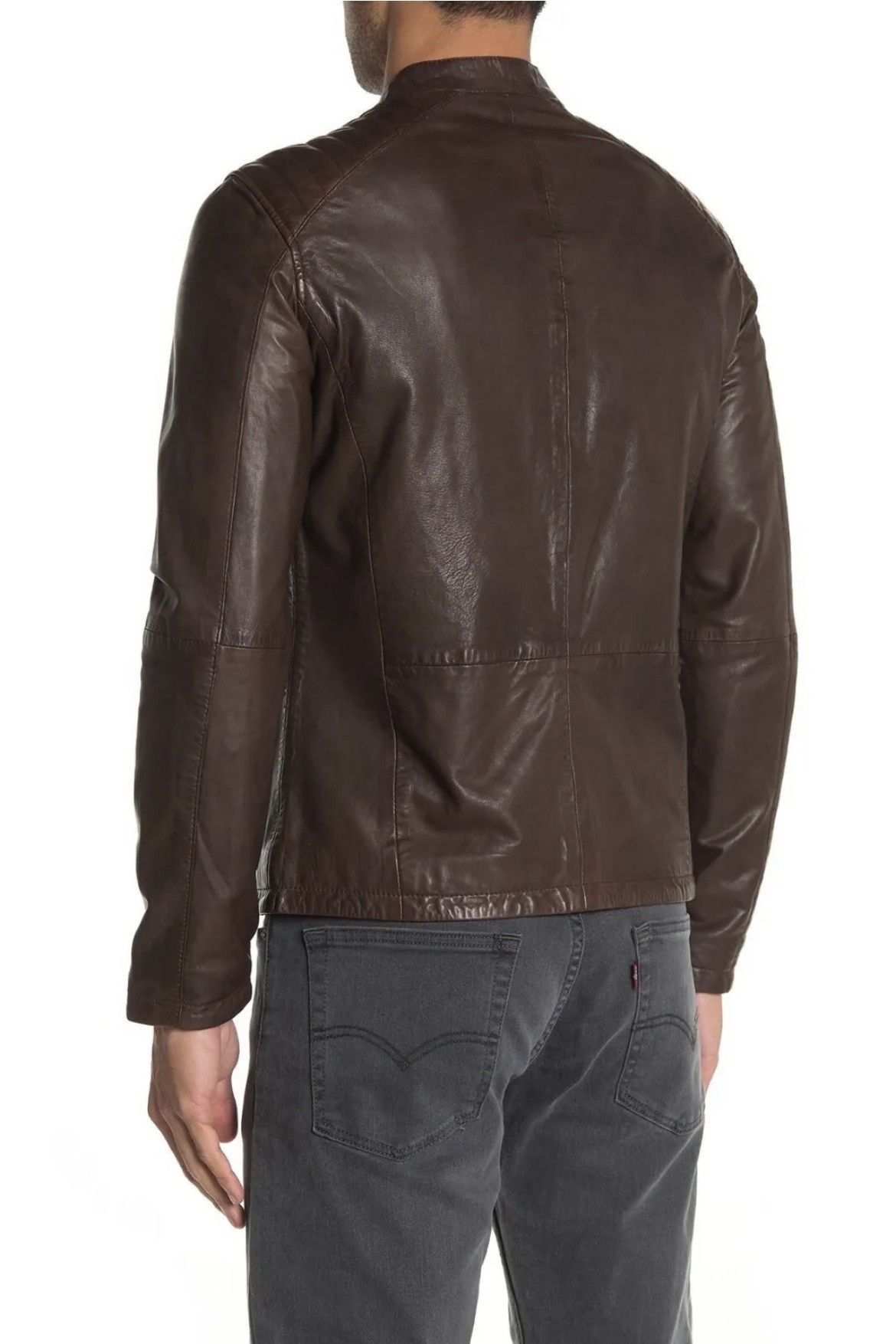 John Varvatos Leather Racer Jacket. Medium Size US S / EU 44-46 / 1 - 4 Thumbnail