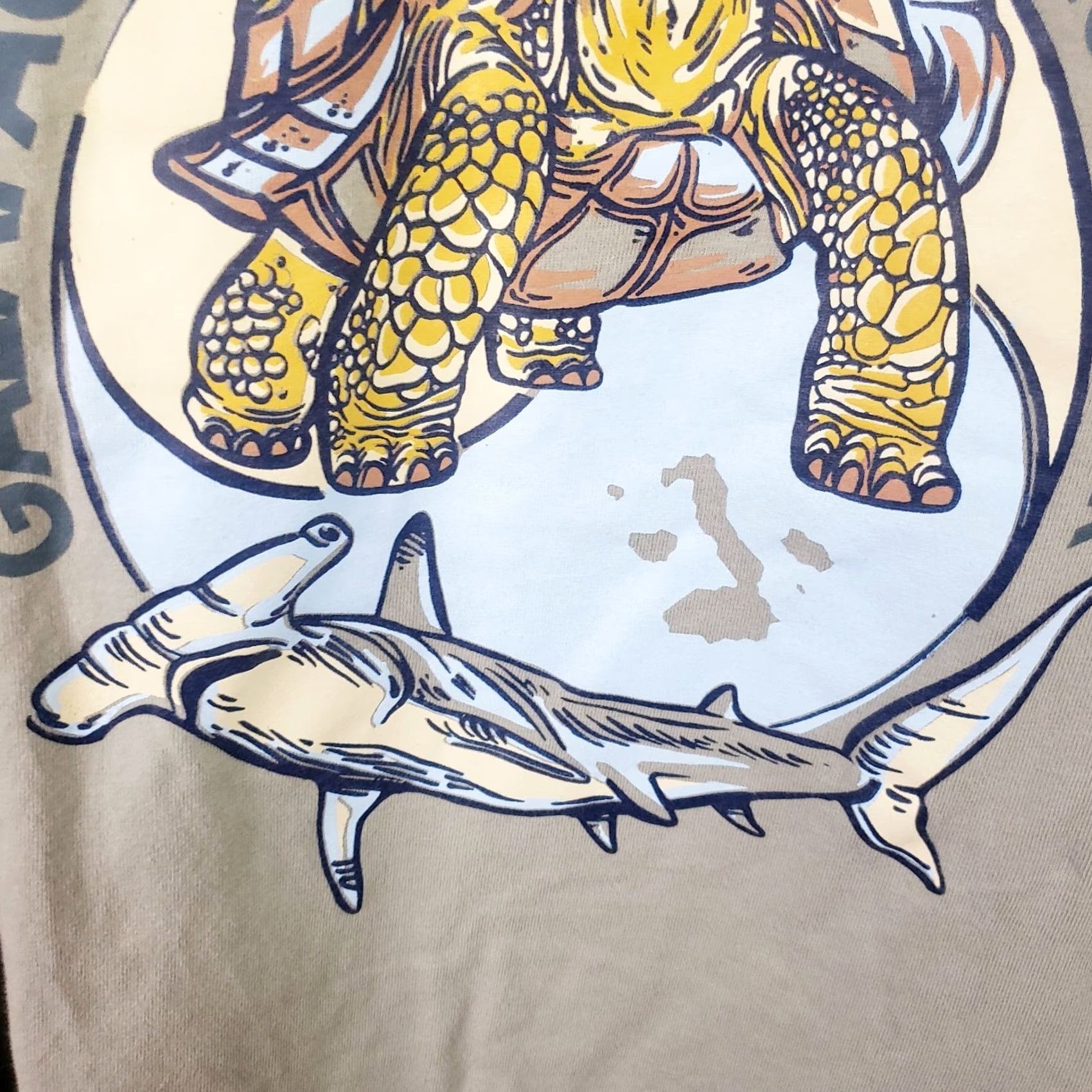 Vintage VINTAGE? Galapagos National Park Ecuador Men's XL Green T-Shirt Turtle Shark Logo Front Size US XL / EU 56 / 4 - 6 Thumbnail