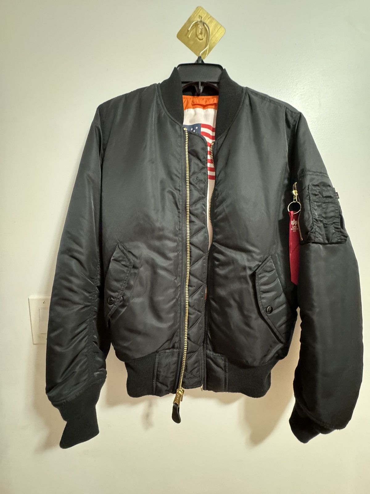 image of Alpha Industries Ma-1 Flight Jacket in Black, Women's (Size Small)