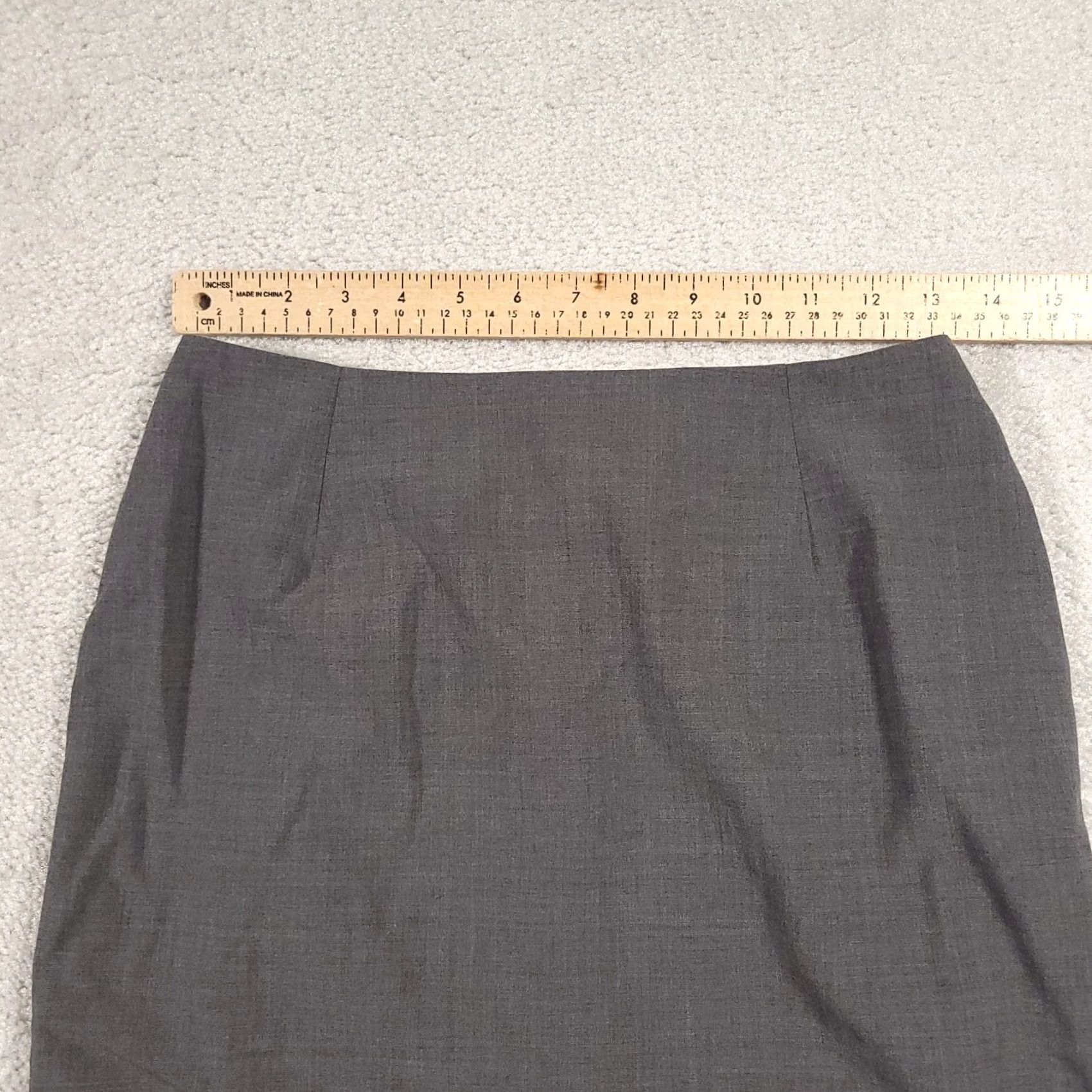 Vintage Bitten By Sarah Jessica Parker Pencil Skirt Women's 2 Gray Wool Blend Zip Size 26" / US 2 / IT 38 - 4 Thumbnail