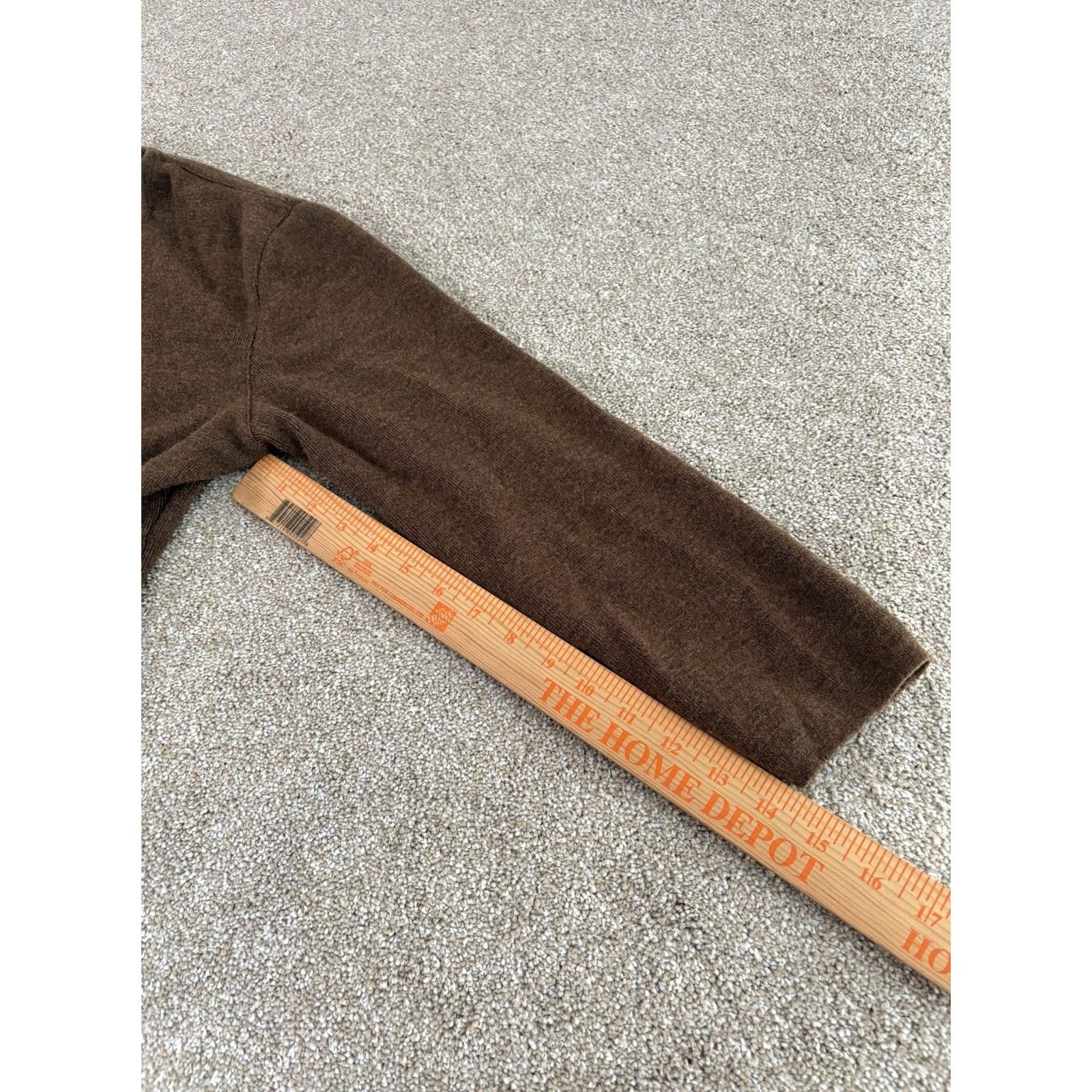 Vintage Rodier Sweater Womens Small Brown Longline Cardigan Button Front Made France Size S / US 4 / IT 40 - 7 Thumbnail