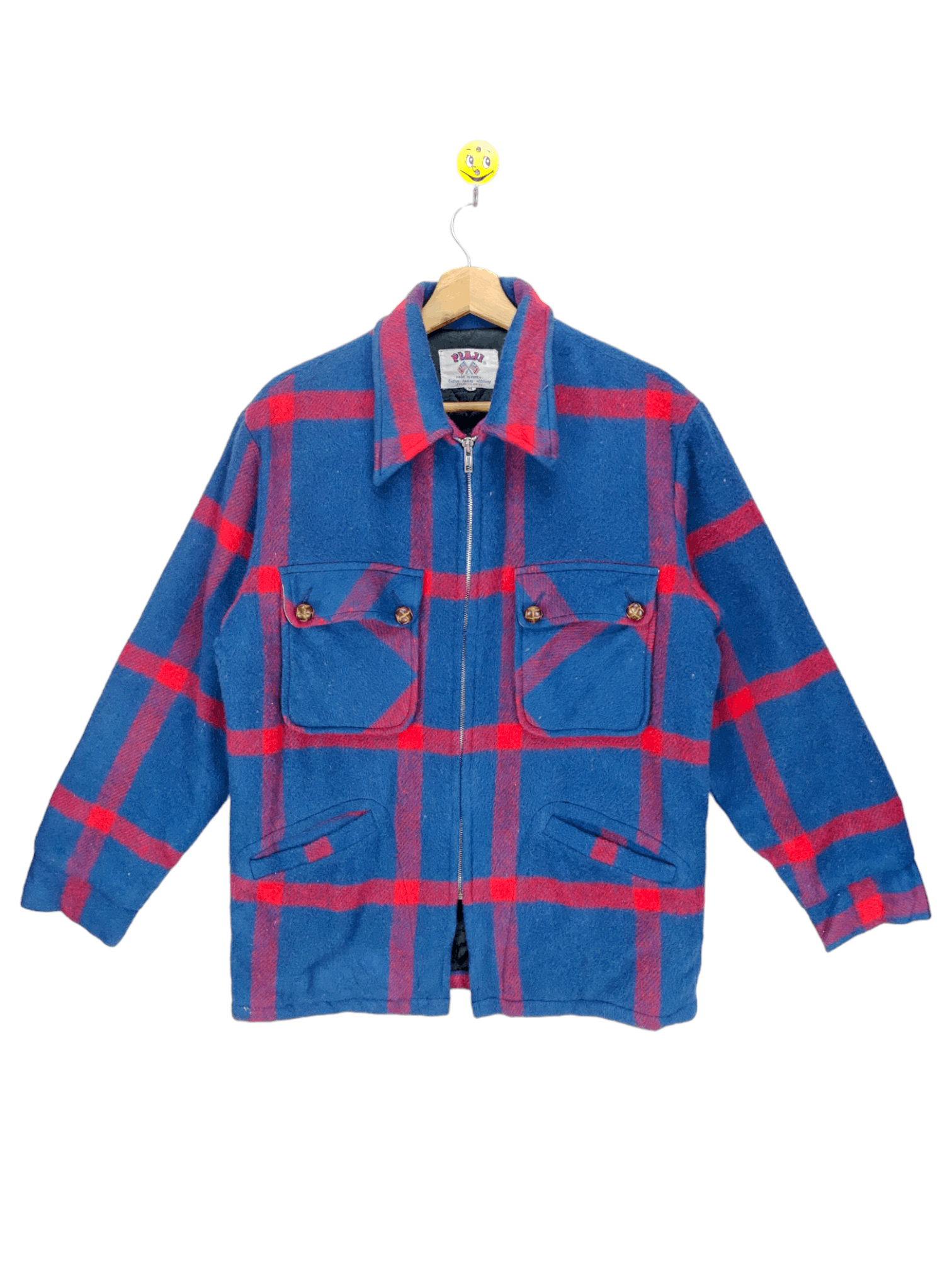 Japanese Brand Steals🔥Vintage Flannel Jacket Wool by Piaji Size US M / EU 48-50 / 2 - 1 Thumbnail