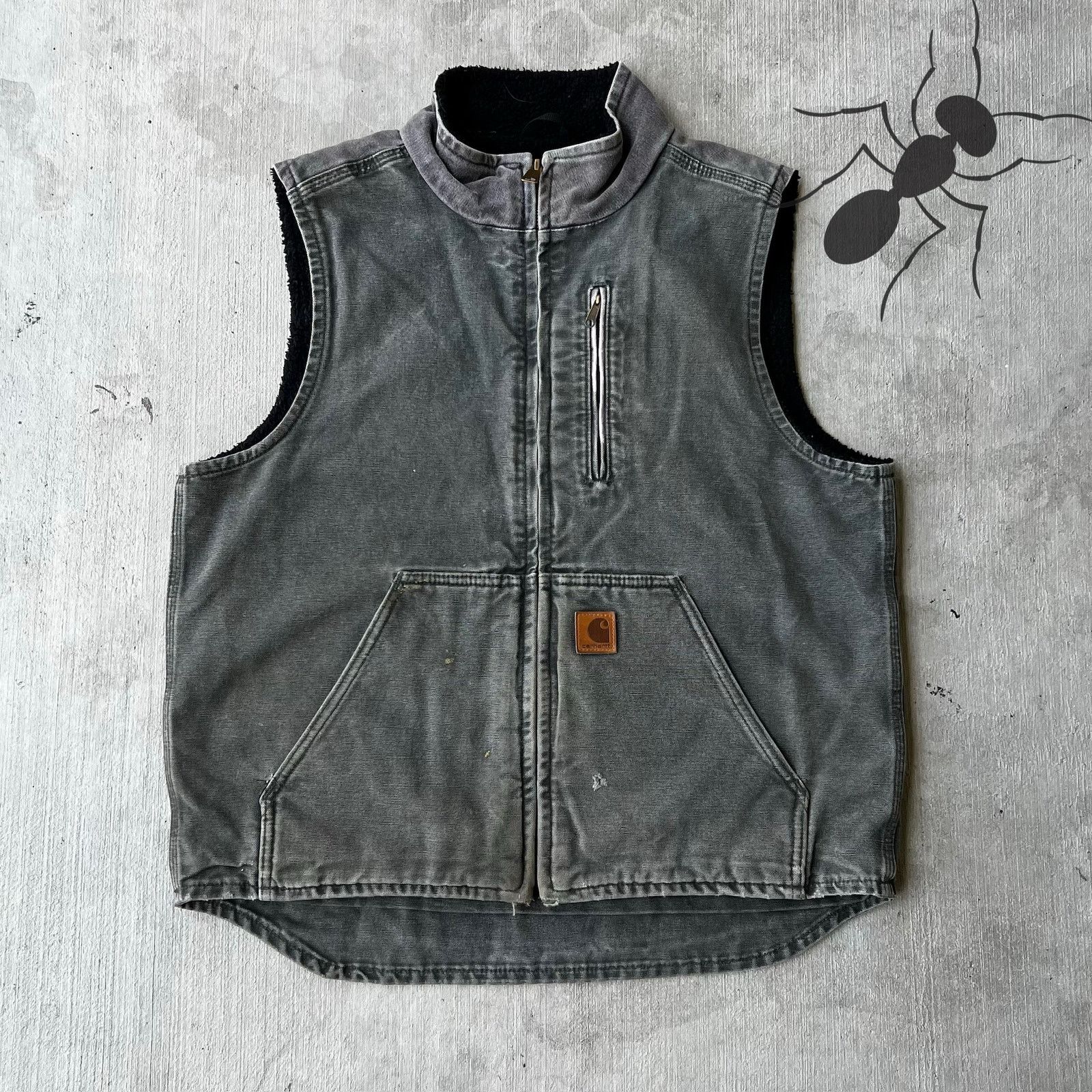 Carhartt × Vintage Carhartt V33 faded black work wear vest Size US M / EU 48-50 / 2 - 1 Thumbnail
