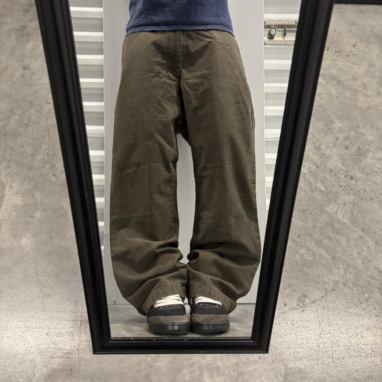 Japanese Brand × Vintage Crazy Vintage Y2K/2000s Baggy Brown Workwear Casual Pants! Size US 36 / EU 52 - 1 Thumbnail