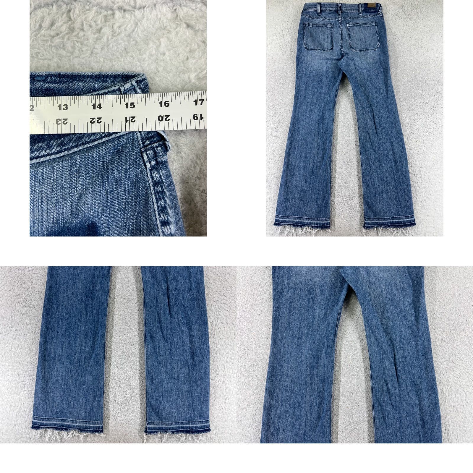 Ariat Ariat Jeans Womens Bootcut Denim Blue 31 Regular 29x31 Stretch Distressed Mid Rise 5-Pocket Denim Cotton Blend Womens Jeans Sportswear Size 24" / US 00 / IT 34 - 9 Thumbnail