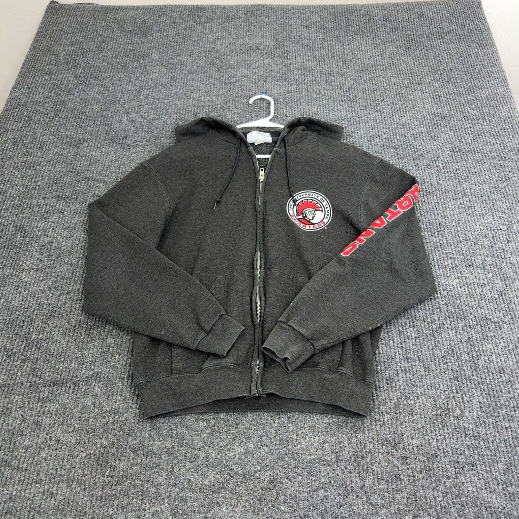 Champion VINTAGE University of Tampa Champion Zip Up Hoodie Mens S Gray Spartans Size US S / EU 44-46 / 1 - 4 Thumbnail
