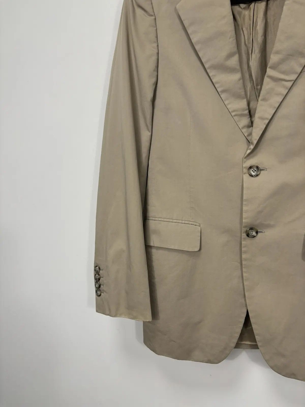 Prada × Vintage Prada Men's Cotton 2-Buttons Classic Formal Blazer Jacket Size 44R - 4 Thumbnail