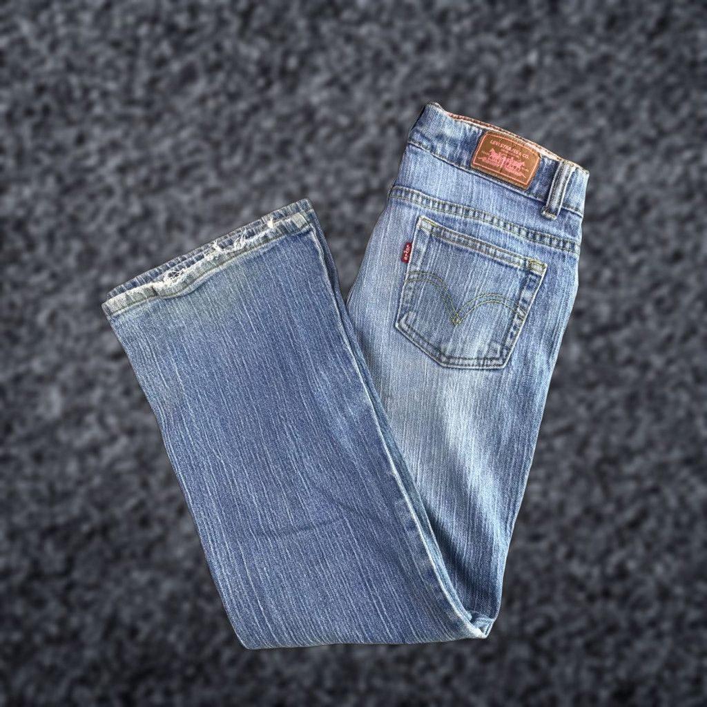 Levi's Levi's 517 Jeans Juniors 12.5 Blue Denim Flare Low Rise Pockets Logo Stretch Jeans | Levi's 500 Series Size 34" / US 12 / IT 48 - 1 Thumbnail
