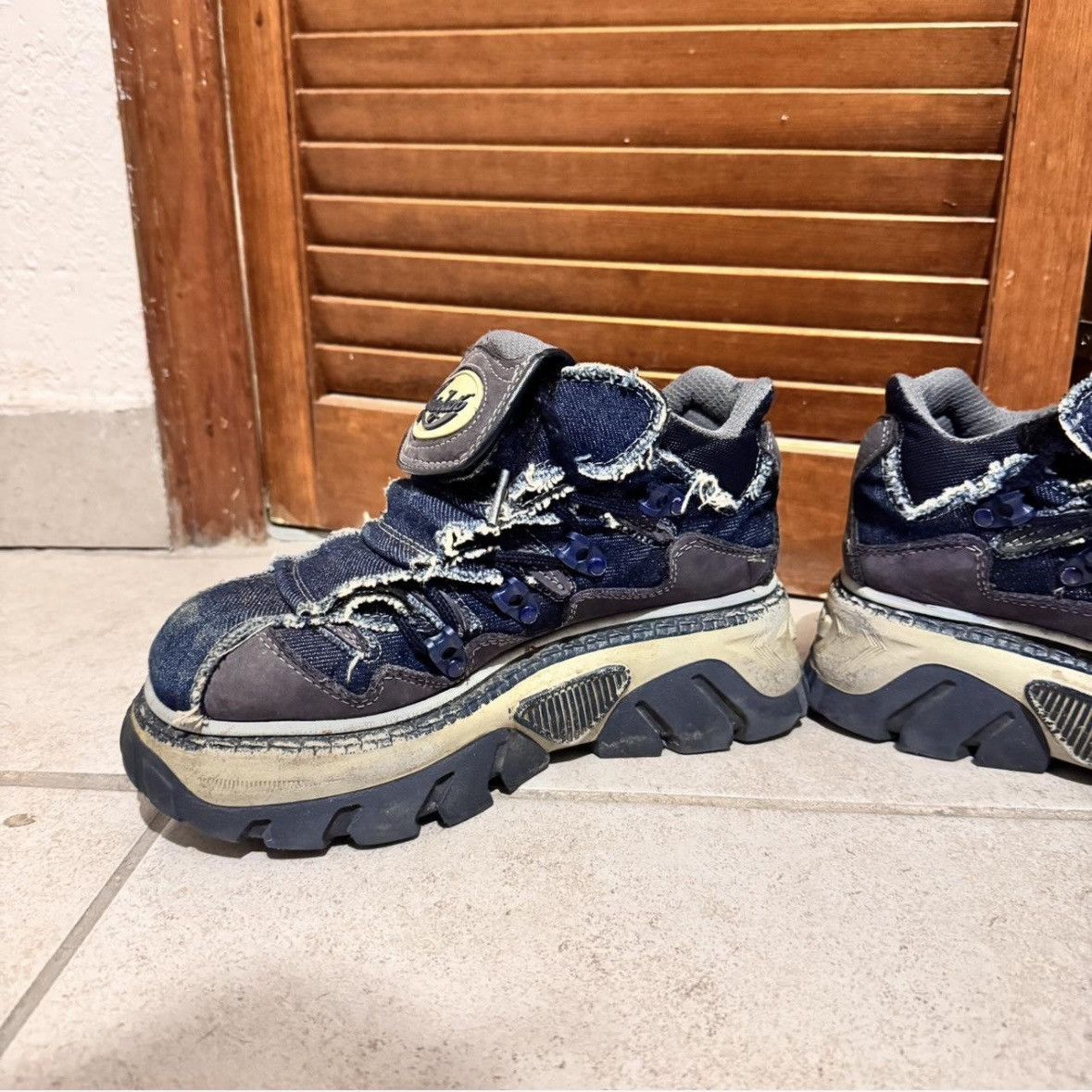Vintage Gordon Jacks denim platform shoes Size US 7 / IT 37 - 4 Thumbnail