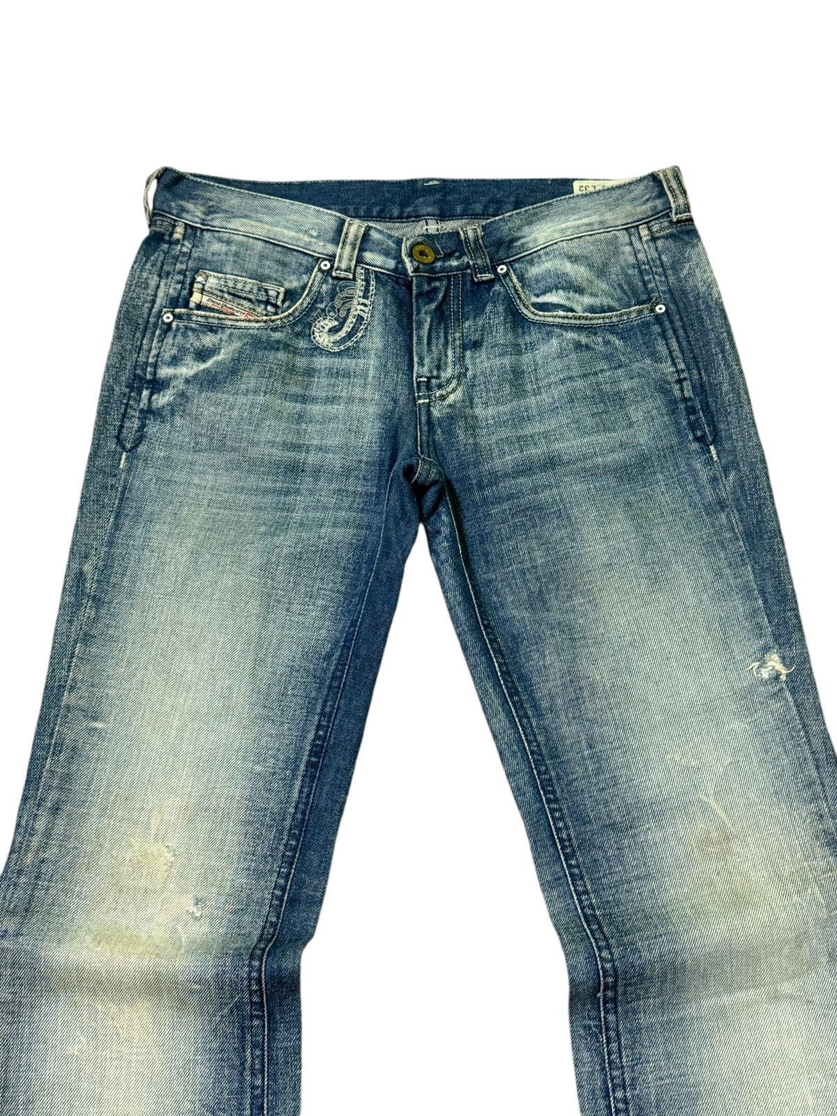 Hysteric Glamour FLARE DIESEL INDUSTRY COW LEATHER LOW RISE DENIM Size US 29 - 3 Thumbnail