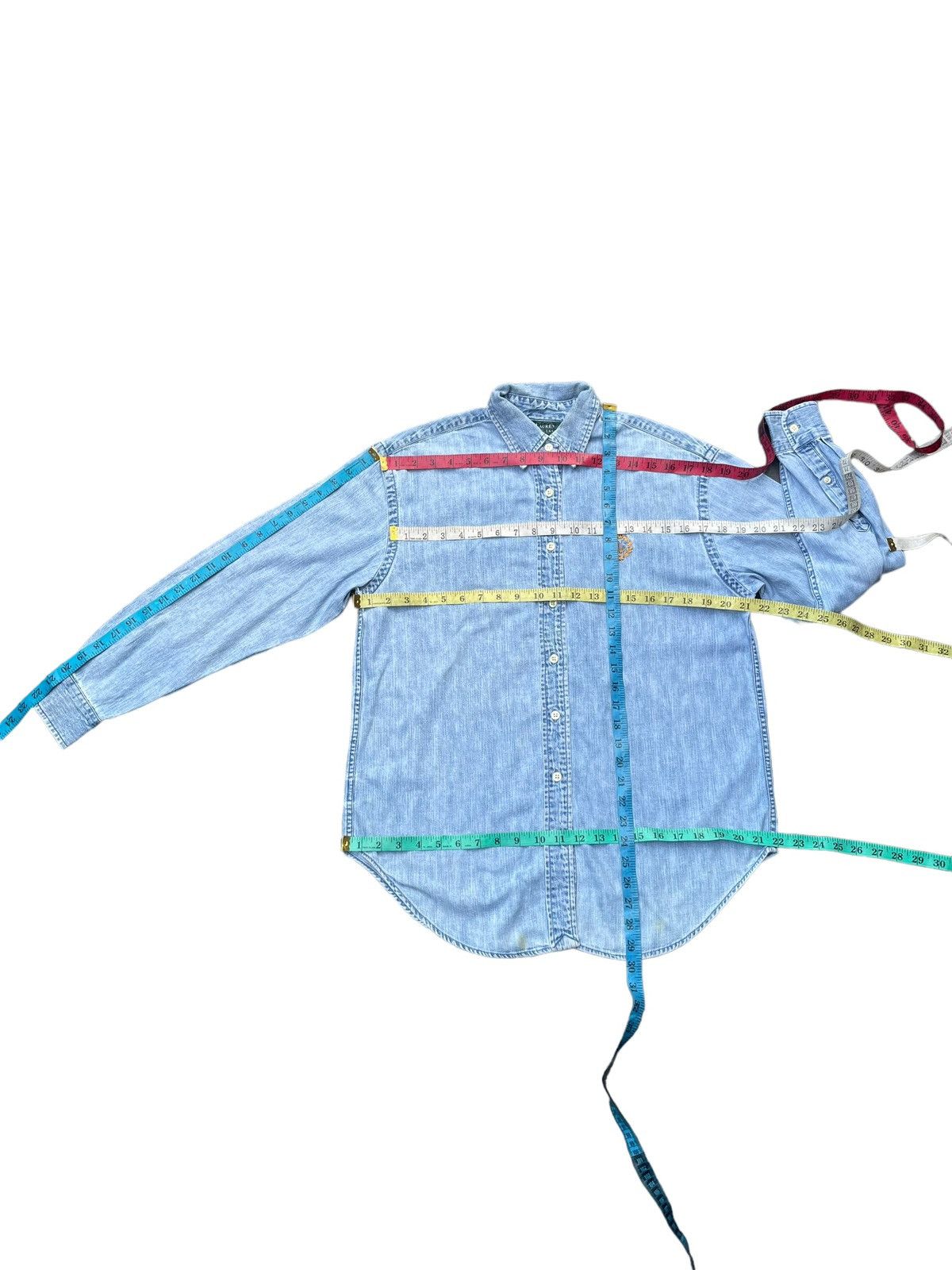 Designer Vintage Lauren Denim Shirt Size US M / EU 48-50 / 2 - 7 Thumbnail