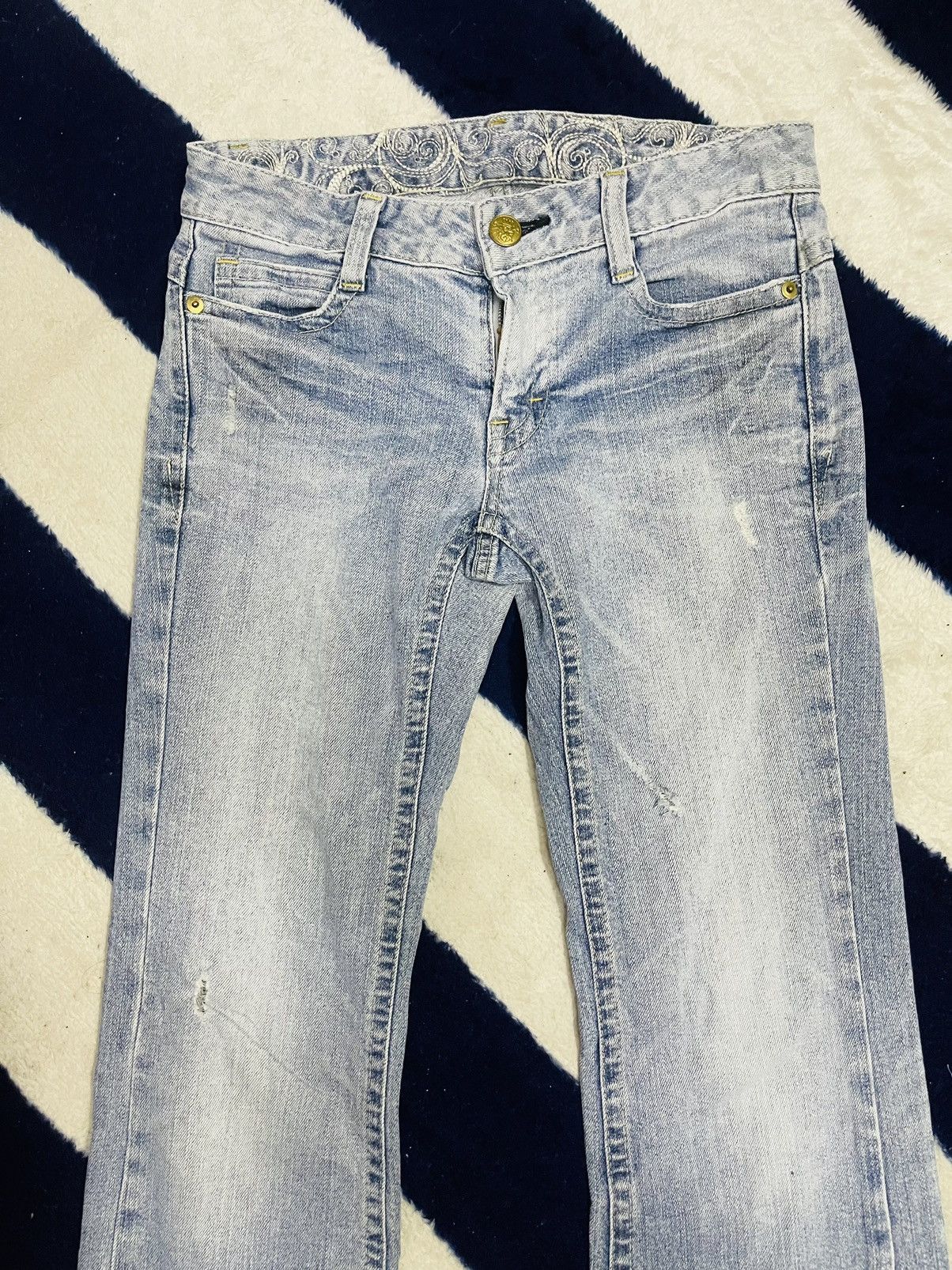Japanese Brand Unbranded Distressed Jeans (16) Size 28" / US 6 / IT 42 - 14 Thumbnail