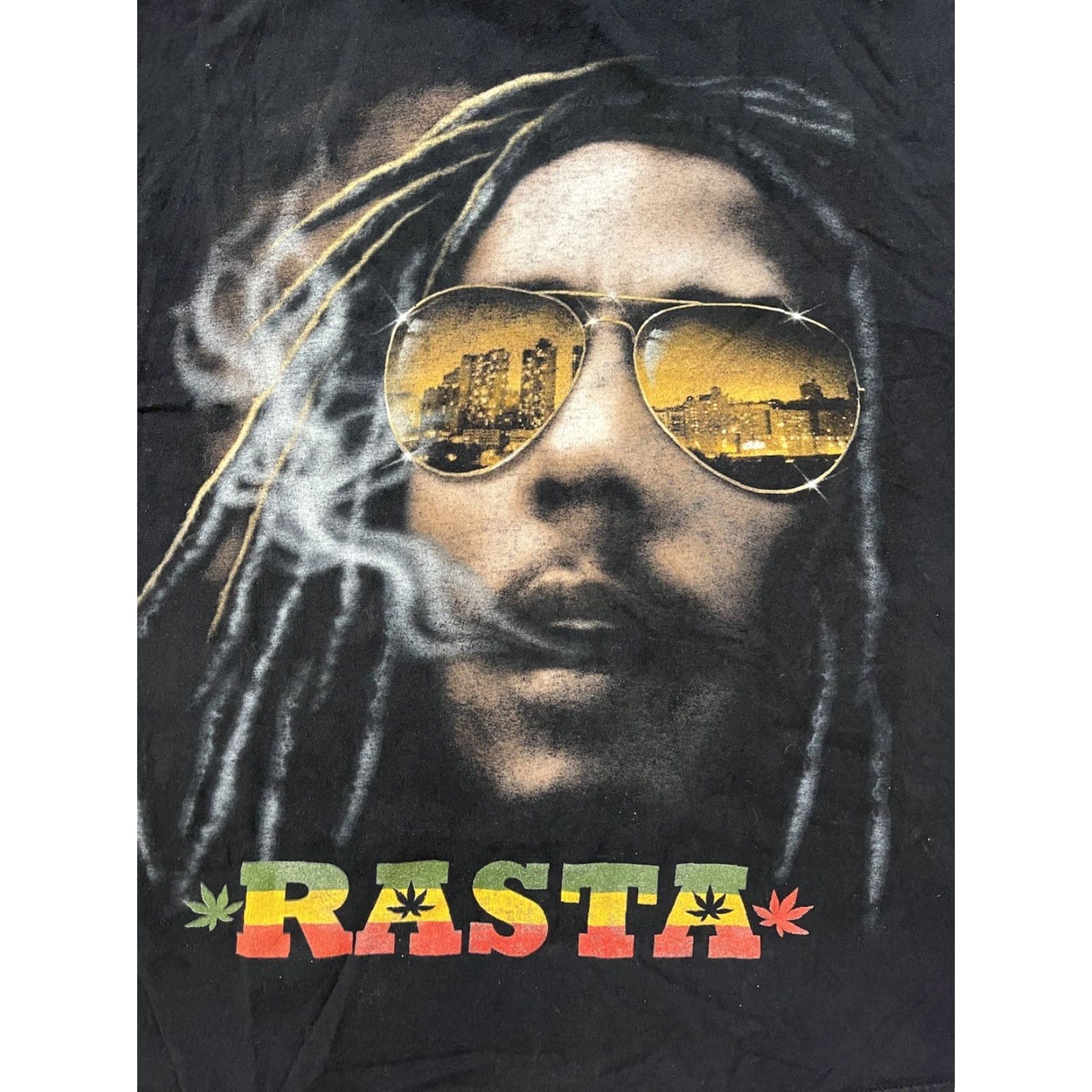 Vintage VINTAGE Bob Marley T Shirt Black XL Men Reggae Jamaica 90s Raggae Rasta Weed Logo Short Sleeve Cotton Crew Neck Mens Size US XL / EU 56 / 4 - 2 Thumbnail