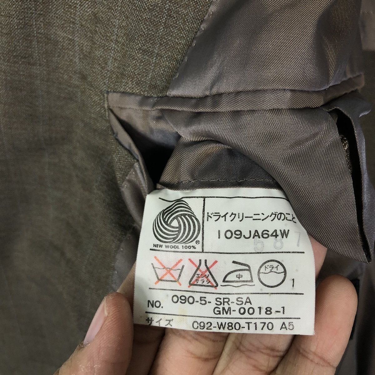 Japanese Brand 🔥Rich Brown - Pin Stripped Double Breast Coats Jacket Size US M / EU 48-50 / 2 - 14 Thumbnail