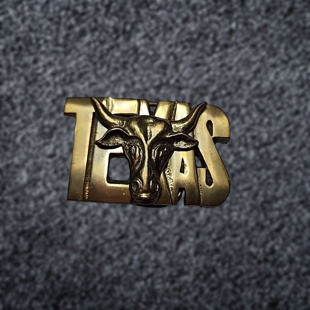 Vintage Vintage Texas Belt Buckle Cowboy Western Brass 1970s Men’s Gold Rockabilly Size ONE SIZE - 1 Thumbnail