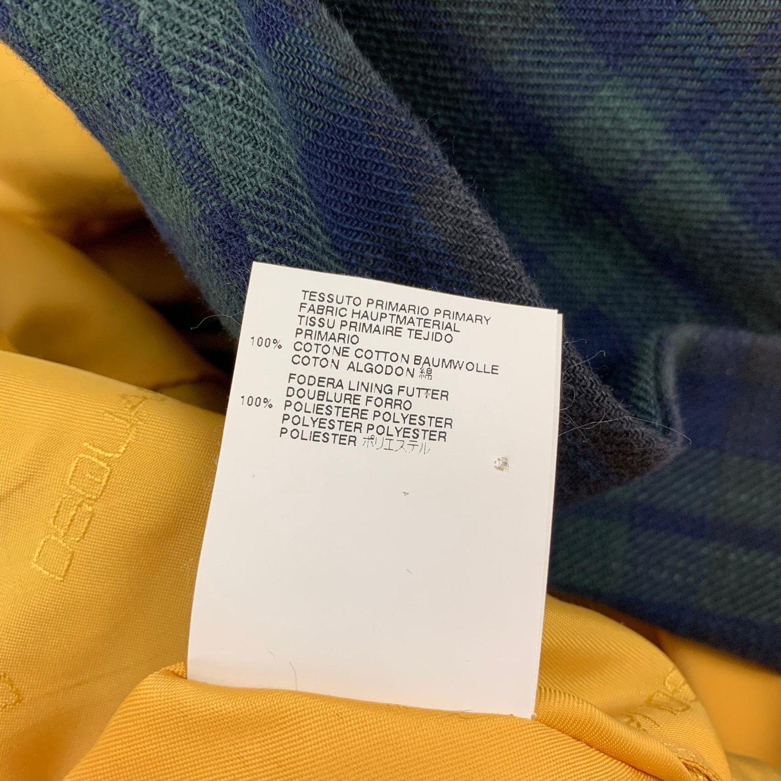 Dsquared2 Size 36 Navy Green Blackwatch Plaid Cotton Sport Coat Size 36R - 5 Thumbnail