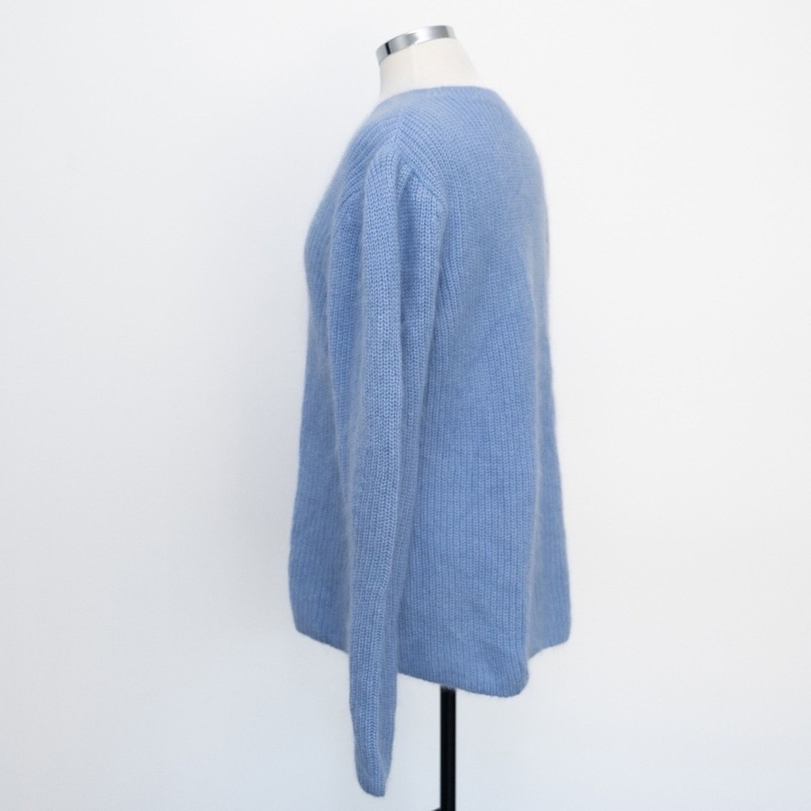 Designer Lewit. Puff Sleeve Mohair Angora Silk Wool Blend Sweater. Size L / US 10 / IT 46 - 14 Thumbnail