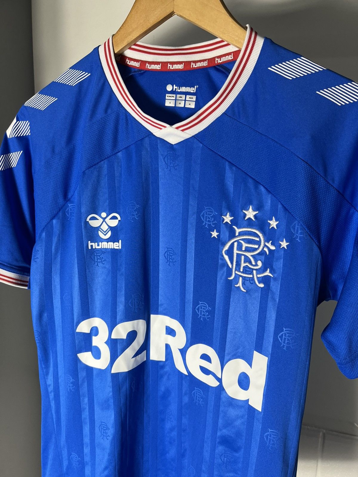 Hummel VINTAGE HUMMEL FC RANGERS SCOTLAND SOCCER JERSEY RETRO Y2K Size US S / EU 44-46 / 1 - 6 Thumbnail